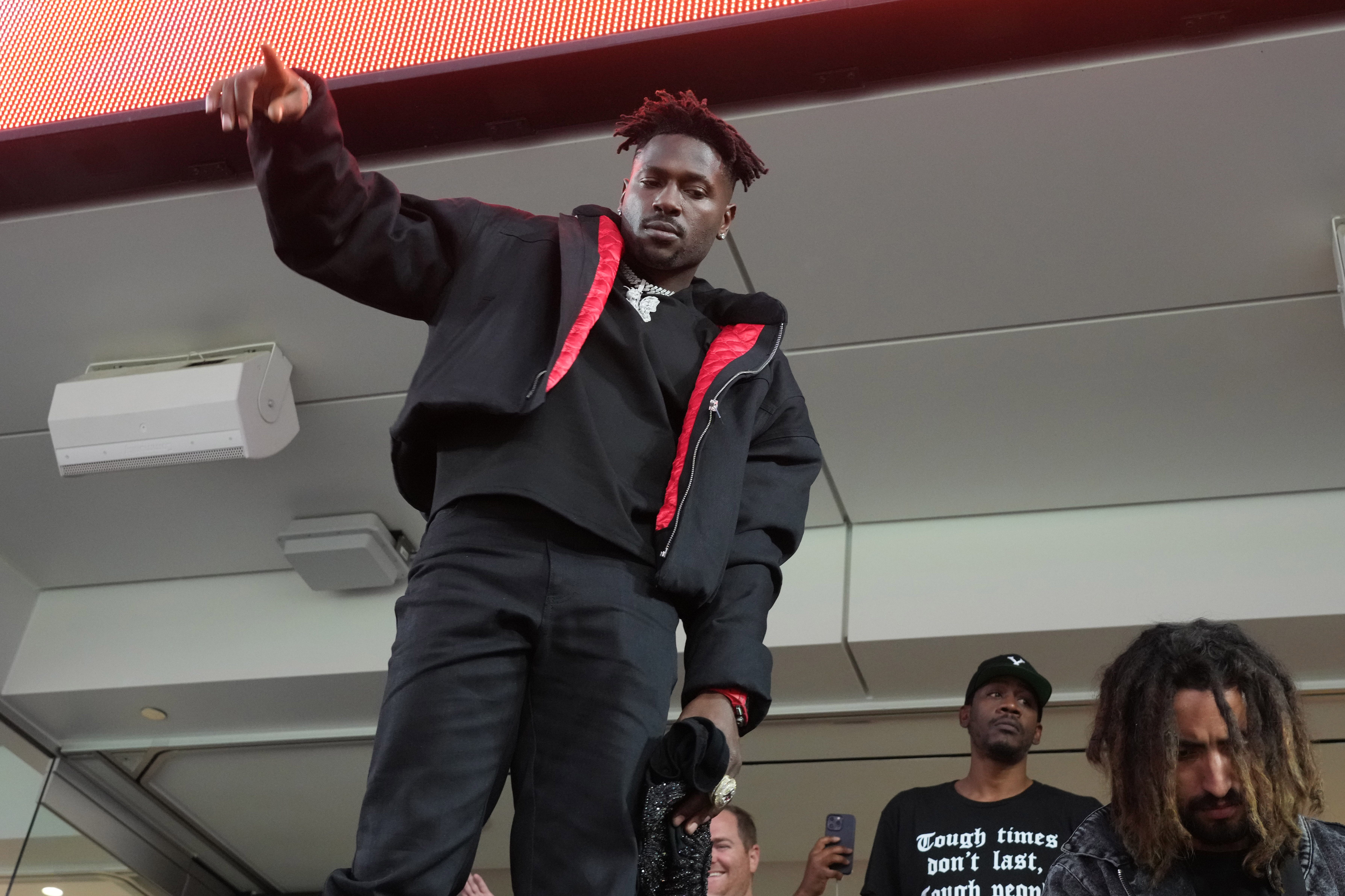 Antonio Brown at Super Bowl 56 at SoFi Stadium.