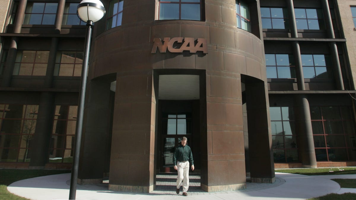 A view of the NCAA headquarters in Indianapolis.