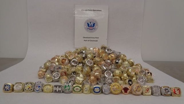 Counterfeit championship rings bound for Utica seized by U.S. Customs