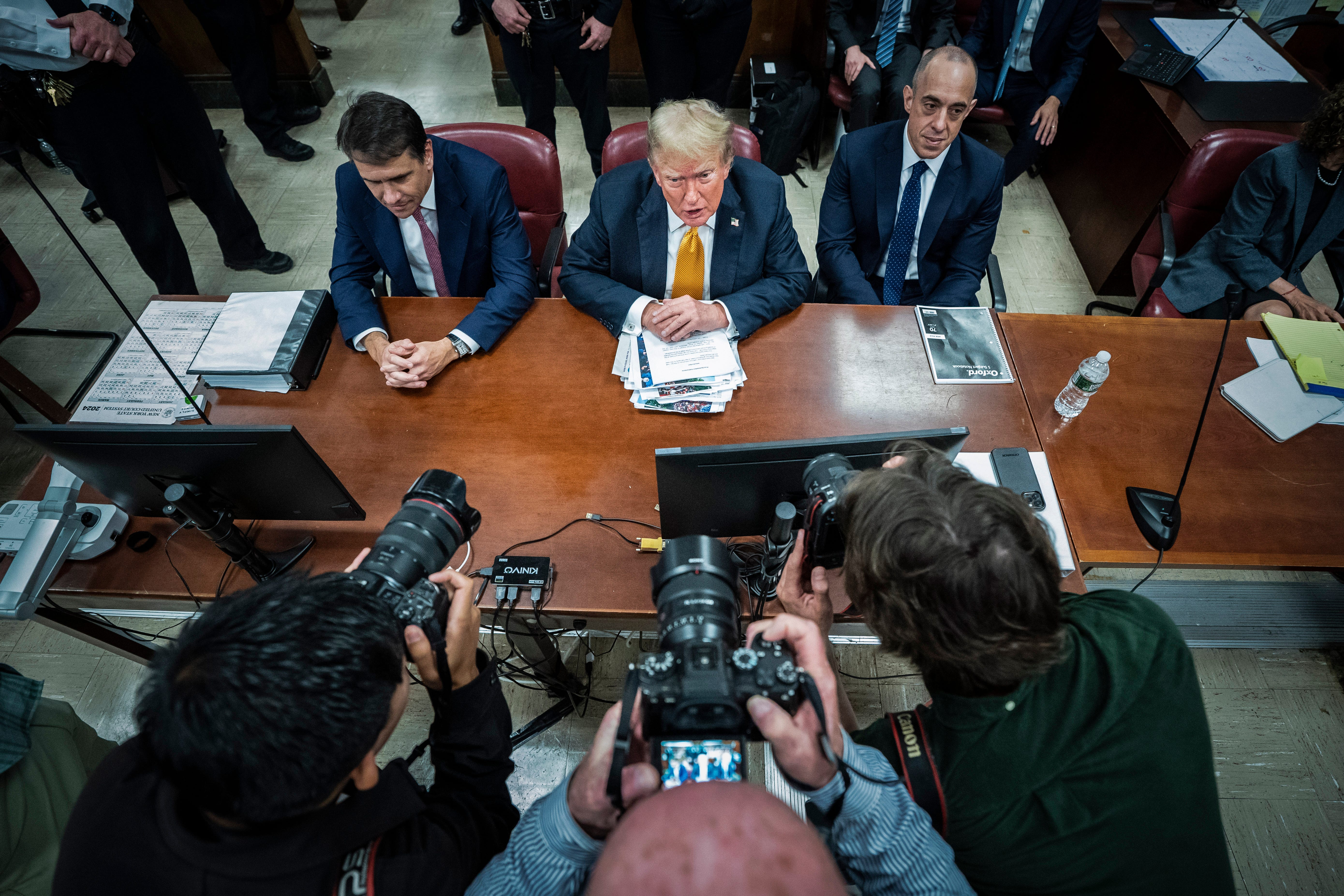 Donald Trump attends his criminal trial at Manhattan Criminal Court on May 29, 2024 in New York.