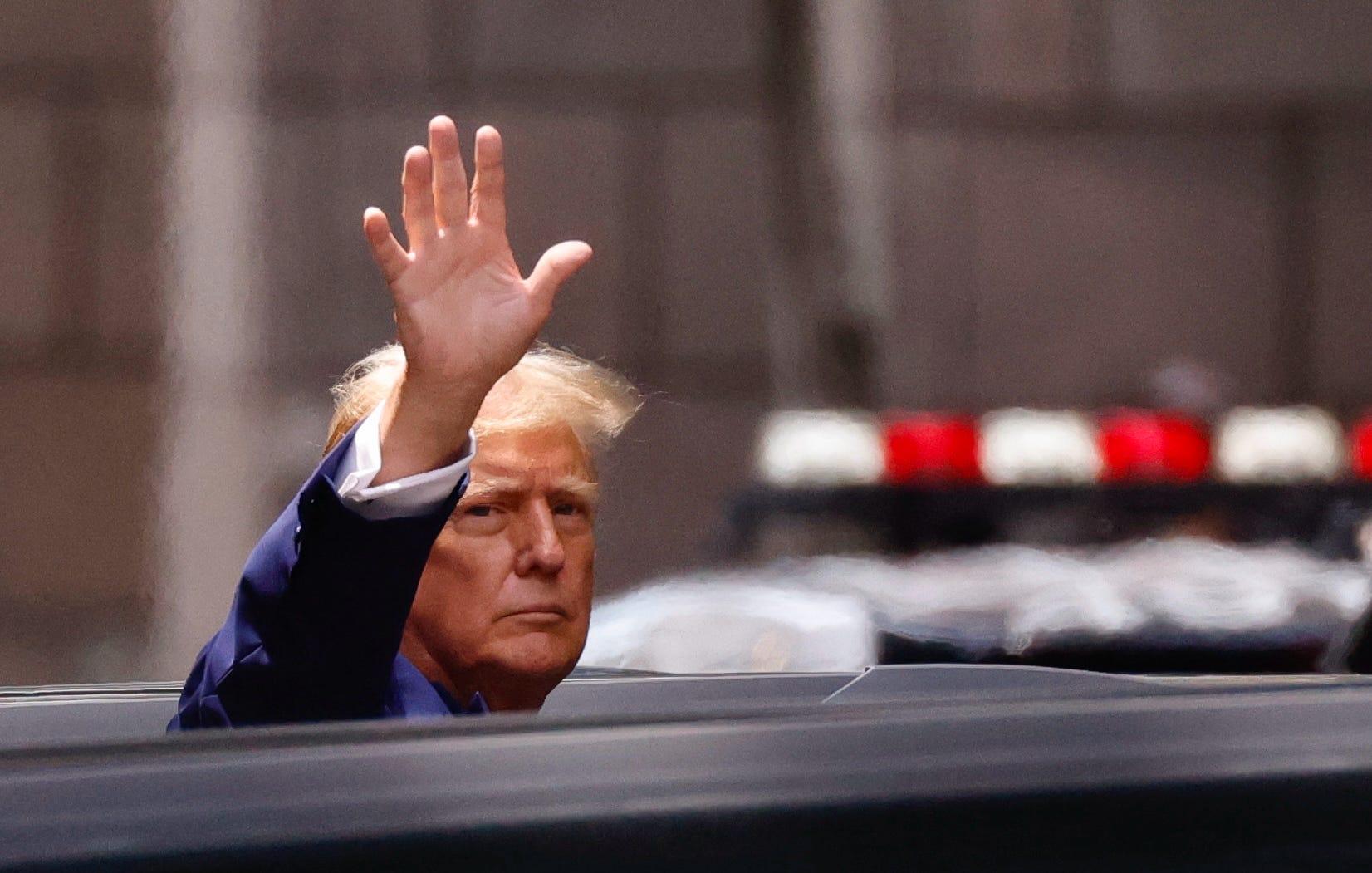 Republican presidential candidate Donald Trump leaves Trump Tower in New York City on May 31, 2024, the day he became the first former U.S. president convicted of a crime after a New York jury found him guilty on 34 counts in his hush money case.