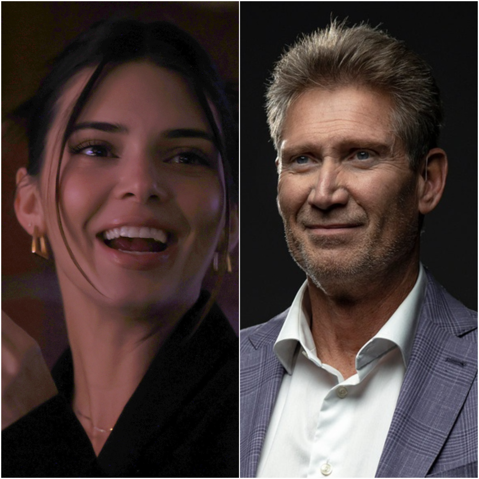 Kendall Jenner attends the game between the New York Knicks and the Phoenix Suns on Apr 26, 2021 at Madison Square Garden. / "The Golden Bachelor" star Gerry Turner talks with reporters while passing through the IndyStar newsroom on Nov. 13, 2023, in Indianapolis.