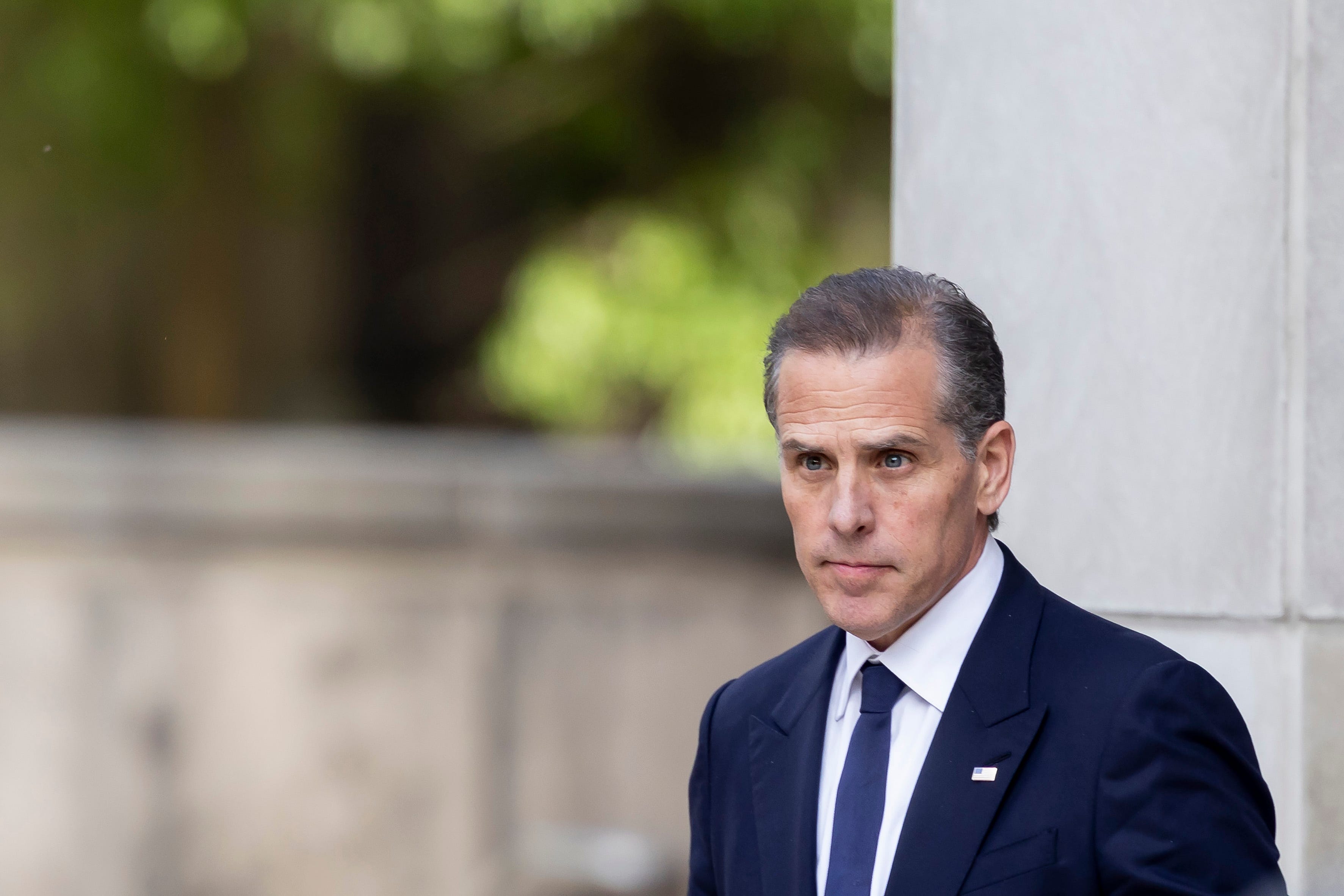 WILMINGTON, DELAWARE - JUNE 03: Hunter Biden, son of U.S. President Joe Biden, departs from the J. Caleb Boggs Federal Building on June 3 2024, in Wilmington, Delaware. Biden is standing trial for felony gun charges. (Photo by Anna Moneymaker/Getty Images)