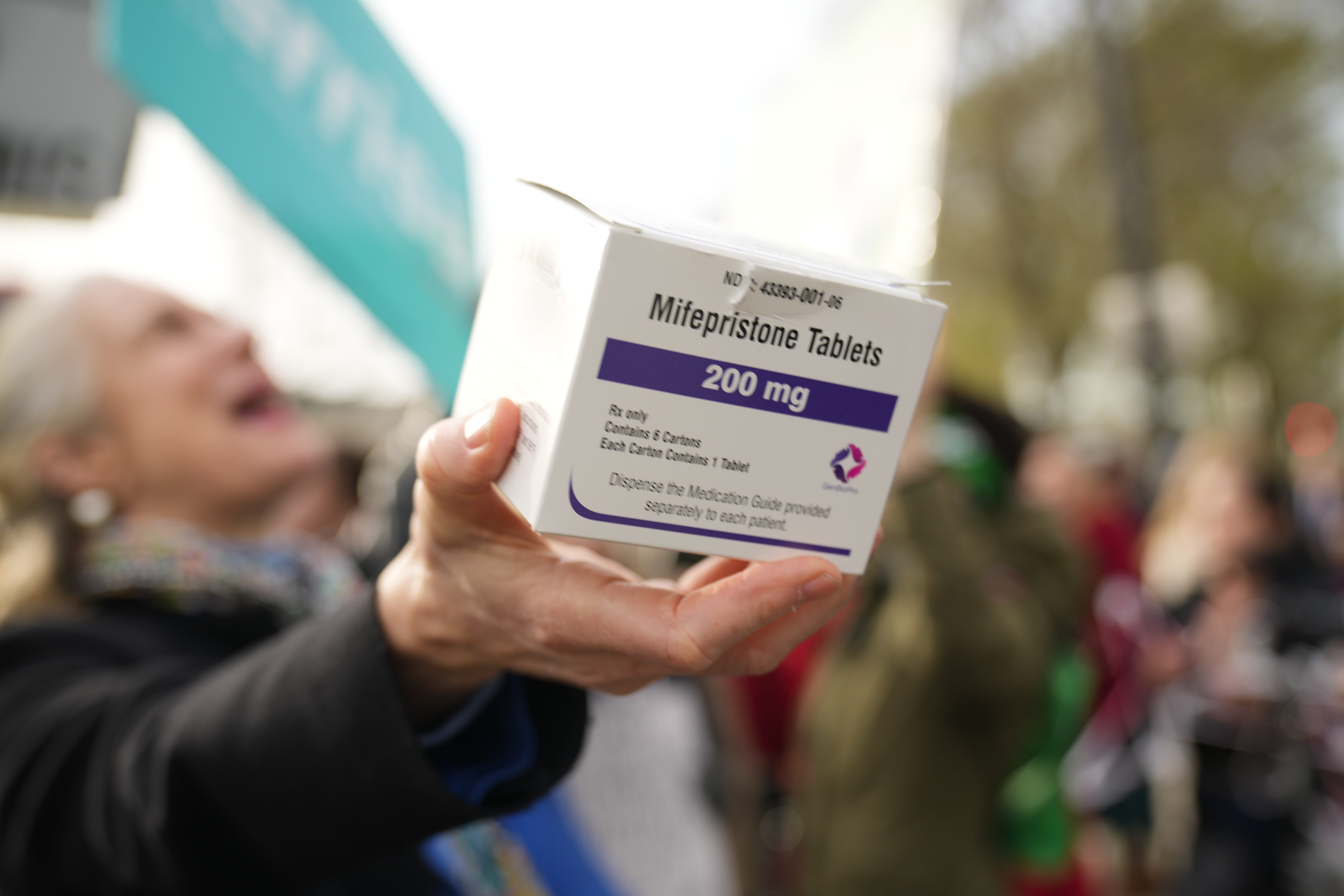 Rally outside the Supreme Court on March 26, 2024, as the justices hear oral arguments over access to mifepristone, a drug used in medication abortions.