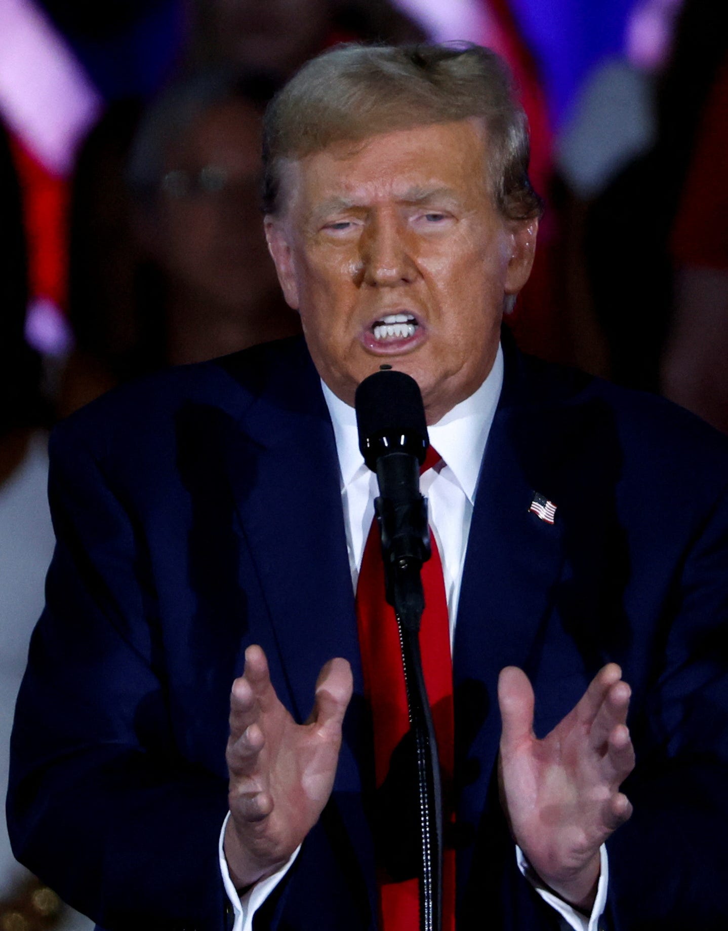 Former President Donald Trump marks his 78th birthday on June 14, 2024, by addressing supporters in West Palm Beach.