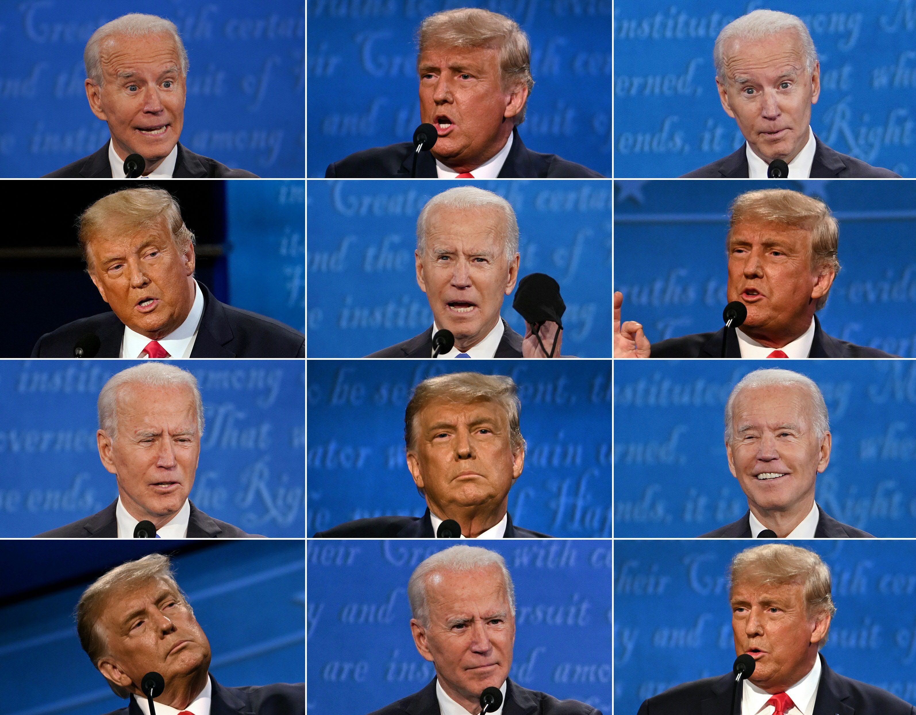 A 2020 presidential debate between President Donald Trump and former Vice President Joe Biden in Nashville, Tennessee.