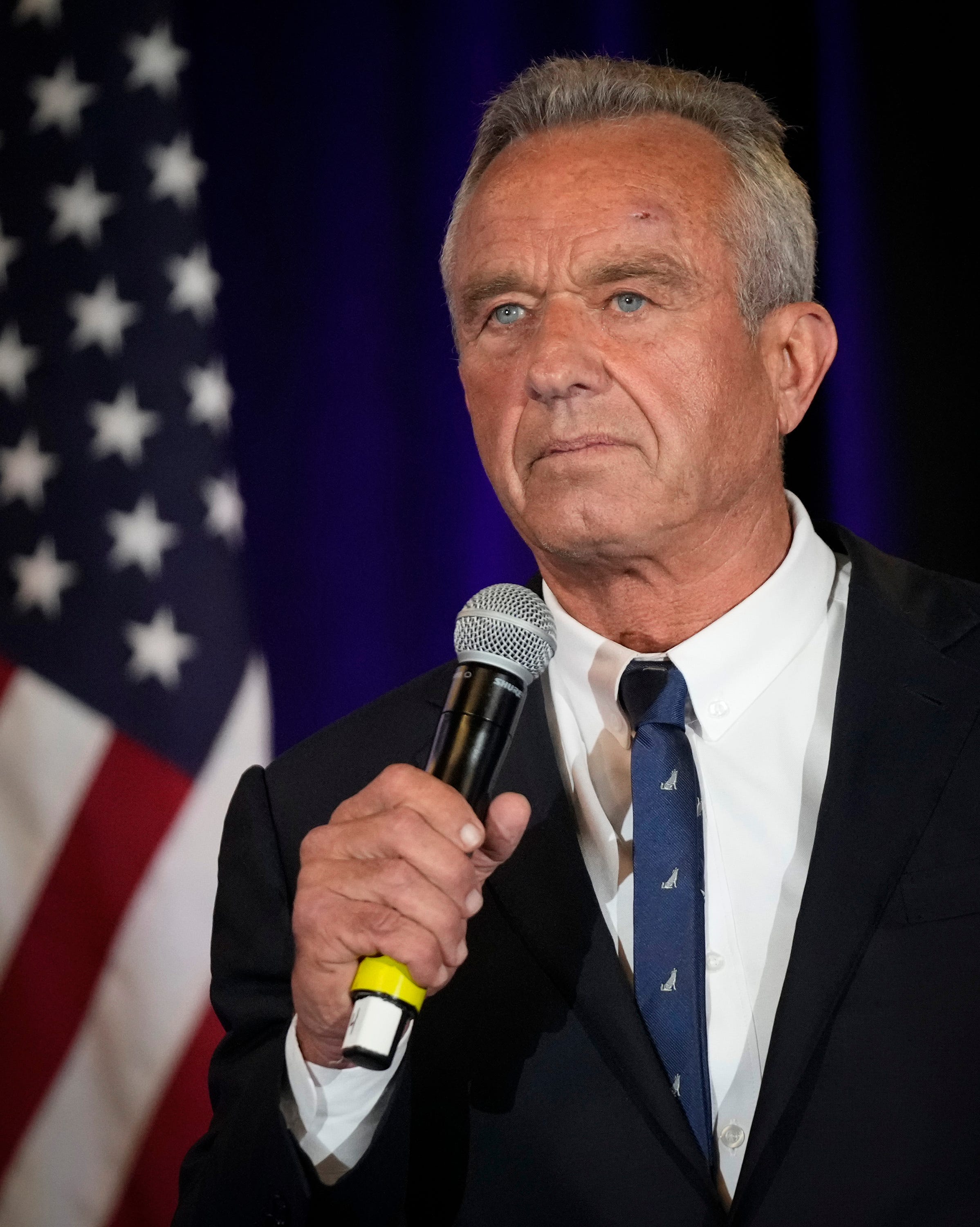 Independent presidential candidate Robert F. Kennedy Jr., speaks at a campaign rally at Brazos Hall Monday May 13, 2024.