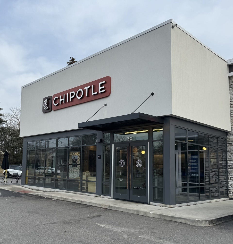 The Chipotle Mexican Grill located at 30 Salem Turnpike in Norwich, Connecticut.