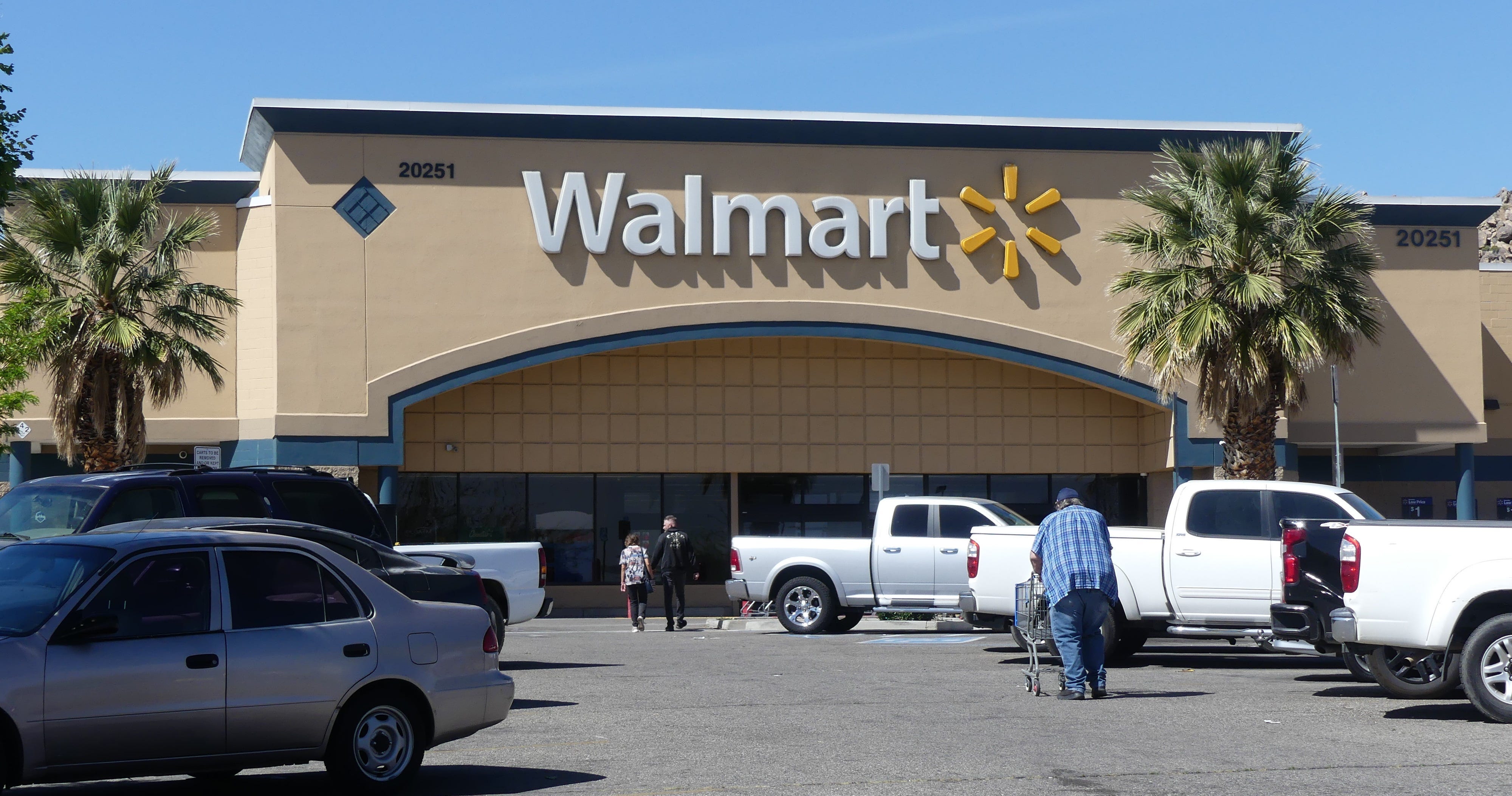 The front of a Walmart store in Apple Valley as seen on May 7, 2024.