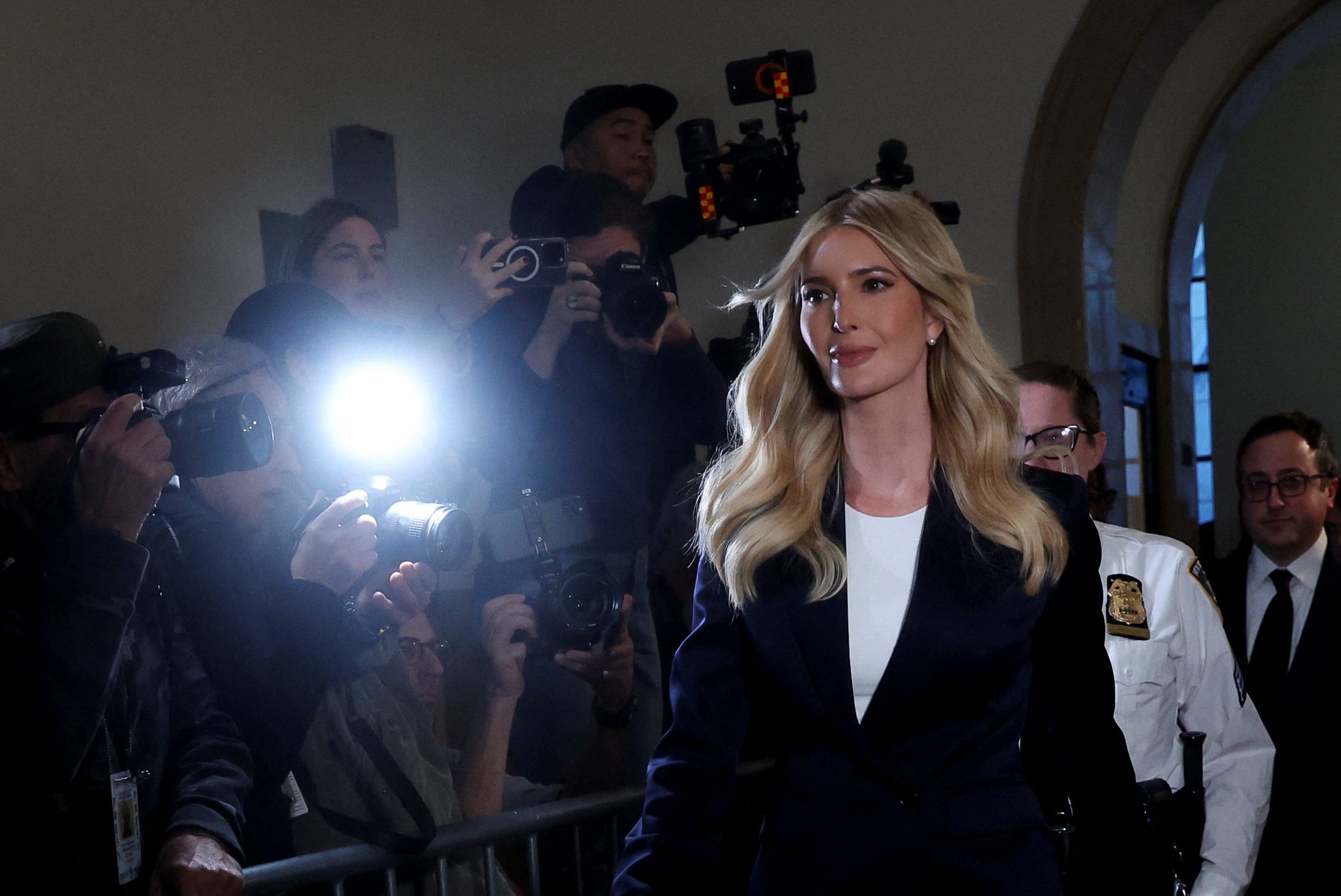 Former President Donald Trump's daughter Ivanka Trump attends the Trump Organization civil fraud trial, in the New York State Supreme Court in the Manhattan borough of New York City on Nov. 8, 2023.