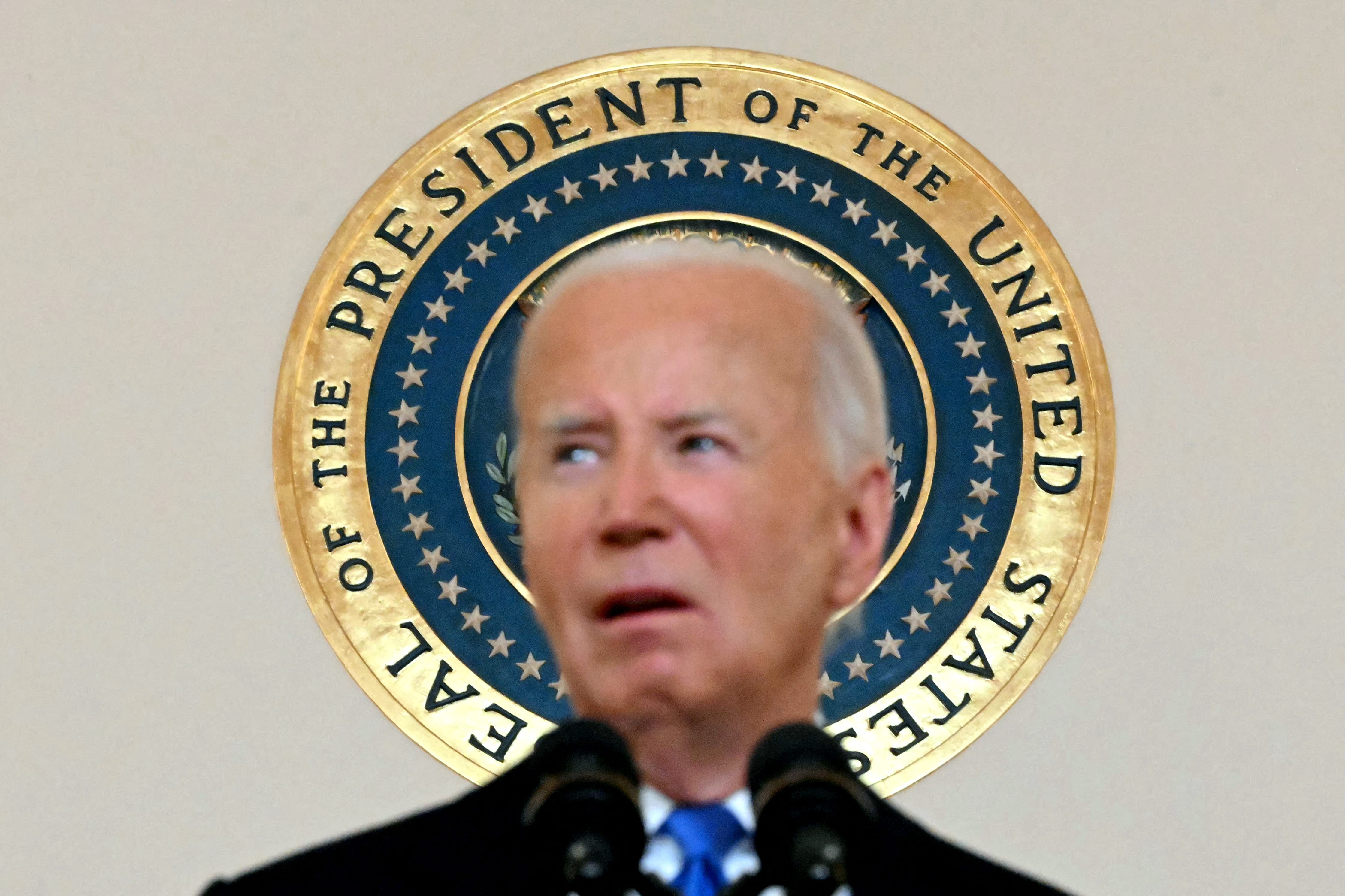 President Joe Biden delivers remarks on the Supreme Court's immunity ruling at the Cross Hall of the White House in Washington, DC on July 1, 2024.