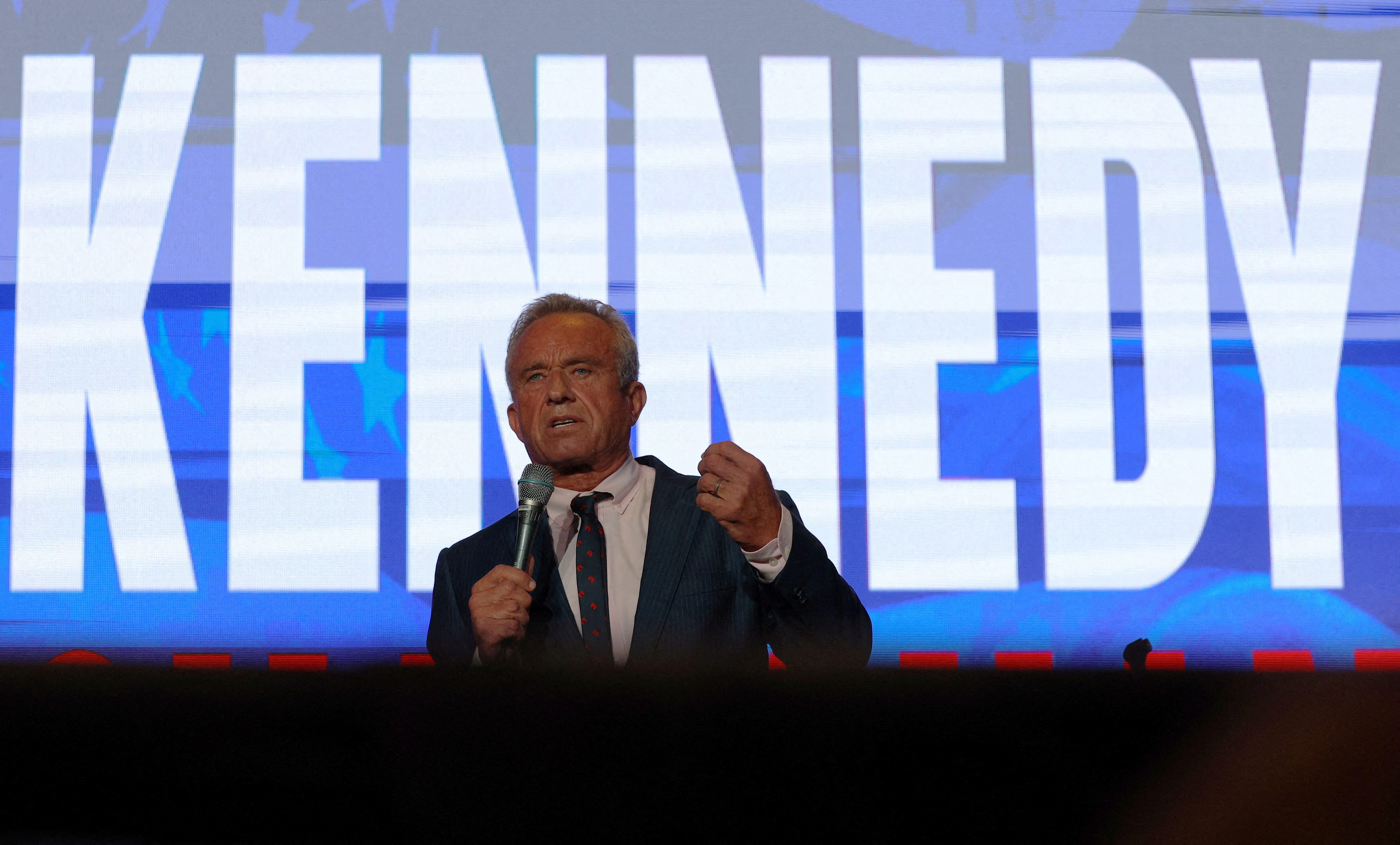 Independent presidential candidate Robert F. Kennedy Jr. addresses the Libertarian National Convention in Washington, D.C., on May 24, 2024.
