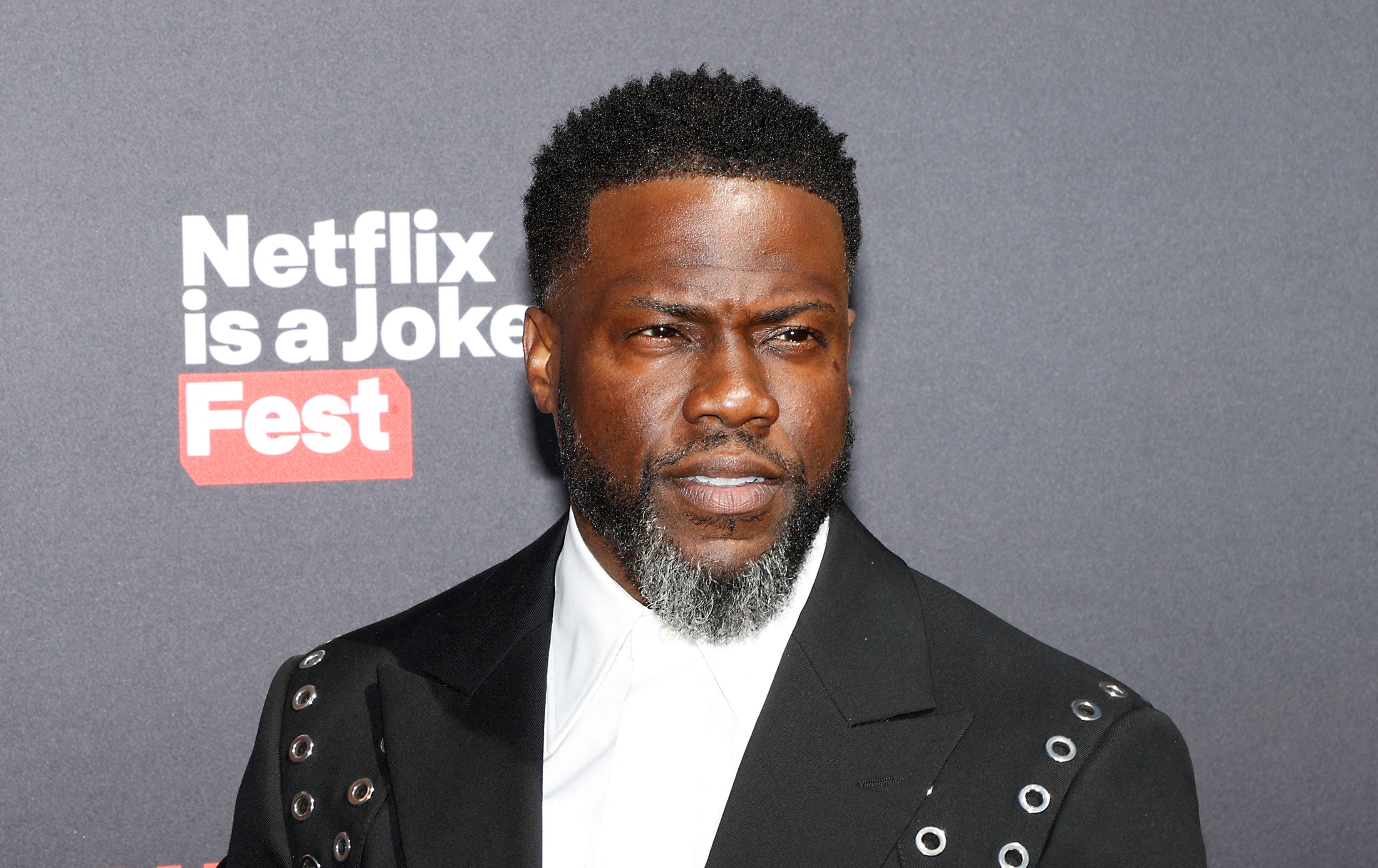 US comedian Kevin Hart attends the Netflix live comedy event "The Greatest Roast of All Time: Tom Brady" at the Kia Forum in Inglewood, California, on May 5, 2024. (Photo by Michael Tran / AFP) (Photo by MICHAEL TRAN/AFP via Getty Images) ORG XMIT: 776139658 ORIG FILE ID: 2151122326