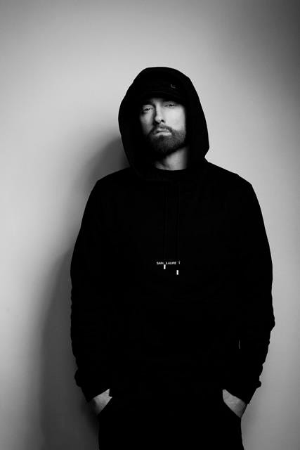 Eminem corrals a parade of hip-hop stars to join him on "The Death of Slim Shady (Coup De Grace)," including Dr. Dre and Kendrick Lamar.