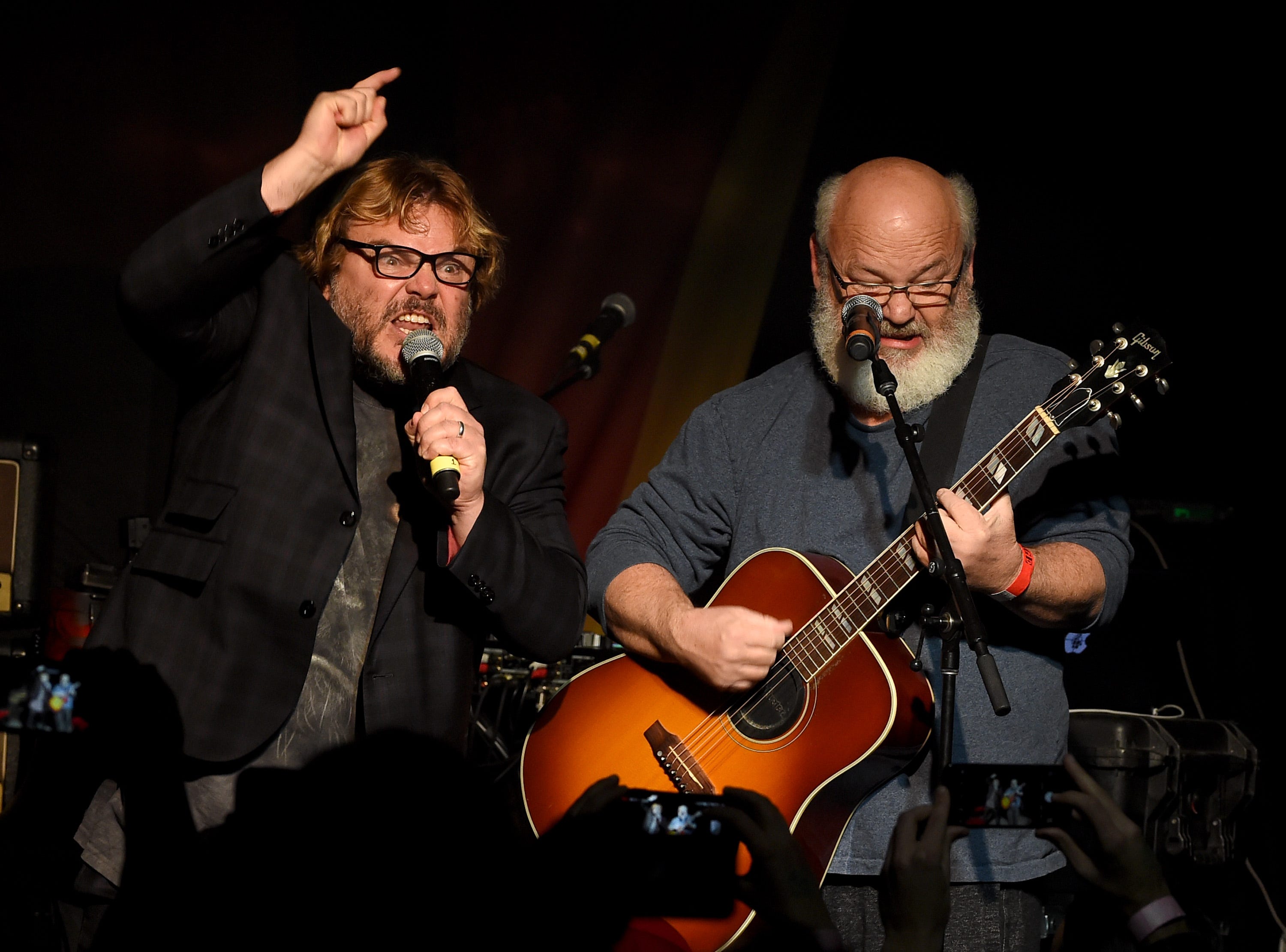 LOS ANGELES, CA - JANUARY 20: Musicians Jack Black and Kyle Gass of Tenacious D perform at Prophets of Rage and Friends' Anti Inaugural Ball at the Taragram Ballroom on January 20, 2017 in Los Angeles, California. (Photo by Kevin Winter/Getty Images) ORG XMIT: 693603171 ORIG FILE ID: 632280672