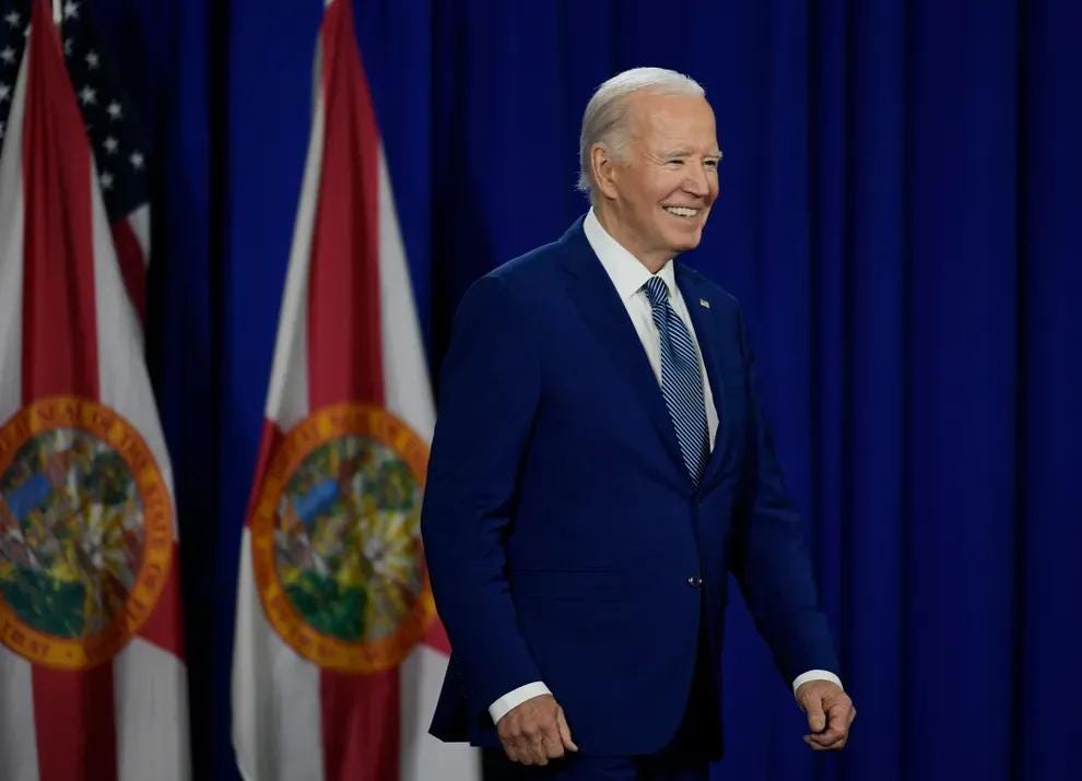 President Joe Biden visits Tampa on April 23, 2024. Since his disappointing performance in the debate June 27 against Donald Trump, many in his own party are calling for the Democrat to drop out of the race.