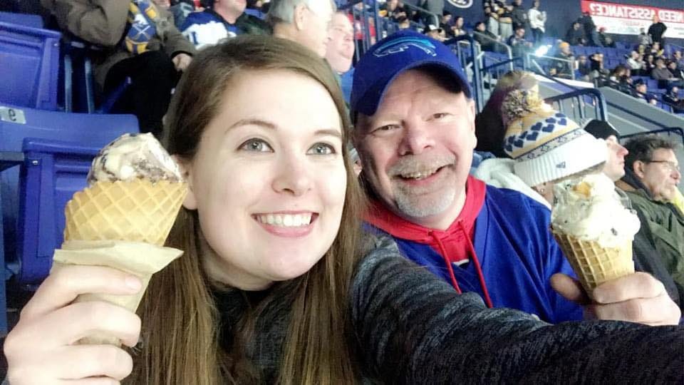 Melanie Georger, 26, and her father Paul Georger.