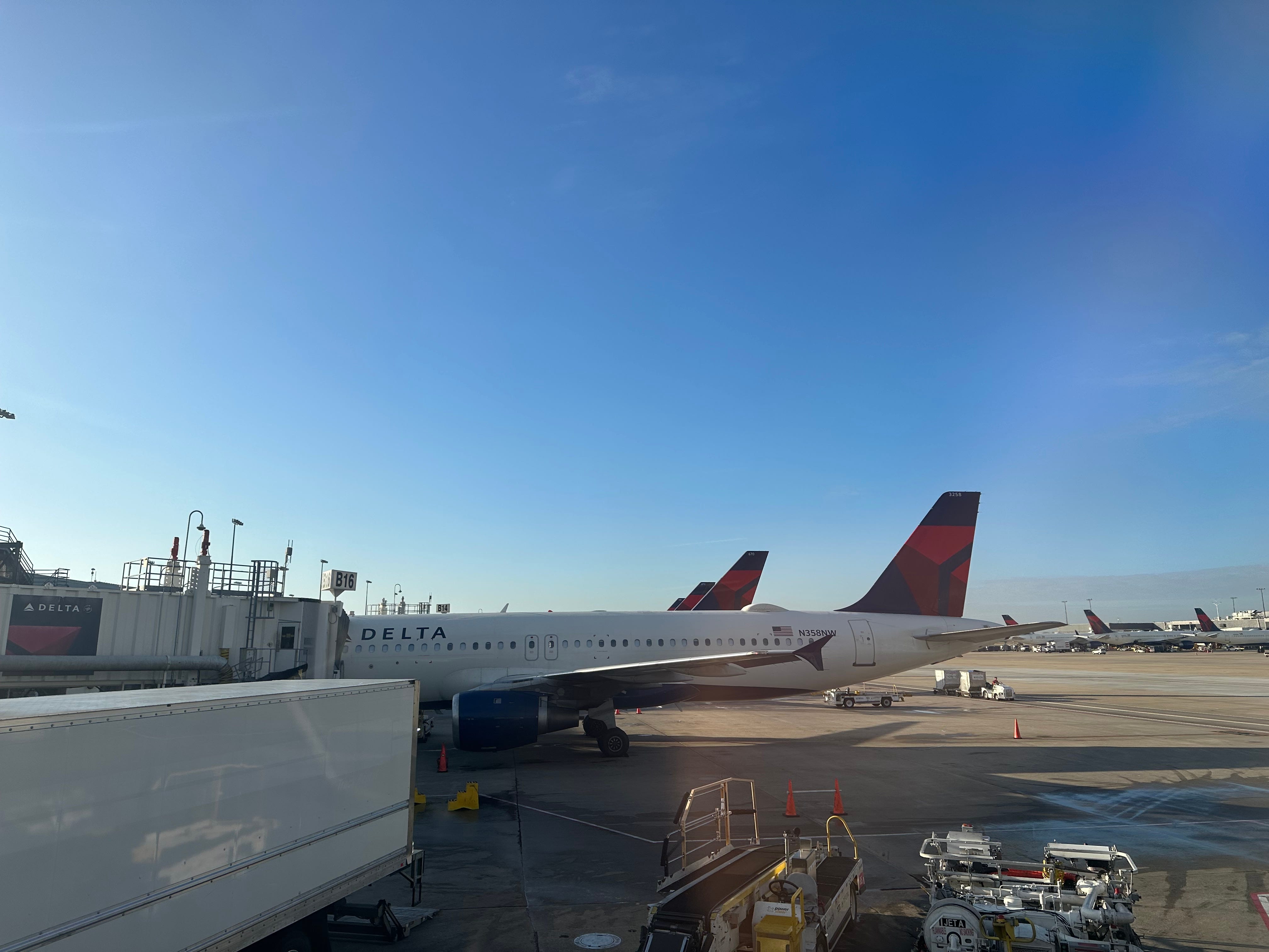 Delta Air Lines jets in Atlanta on Oct. 27, 2023.