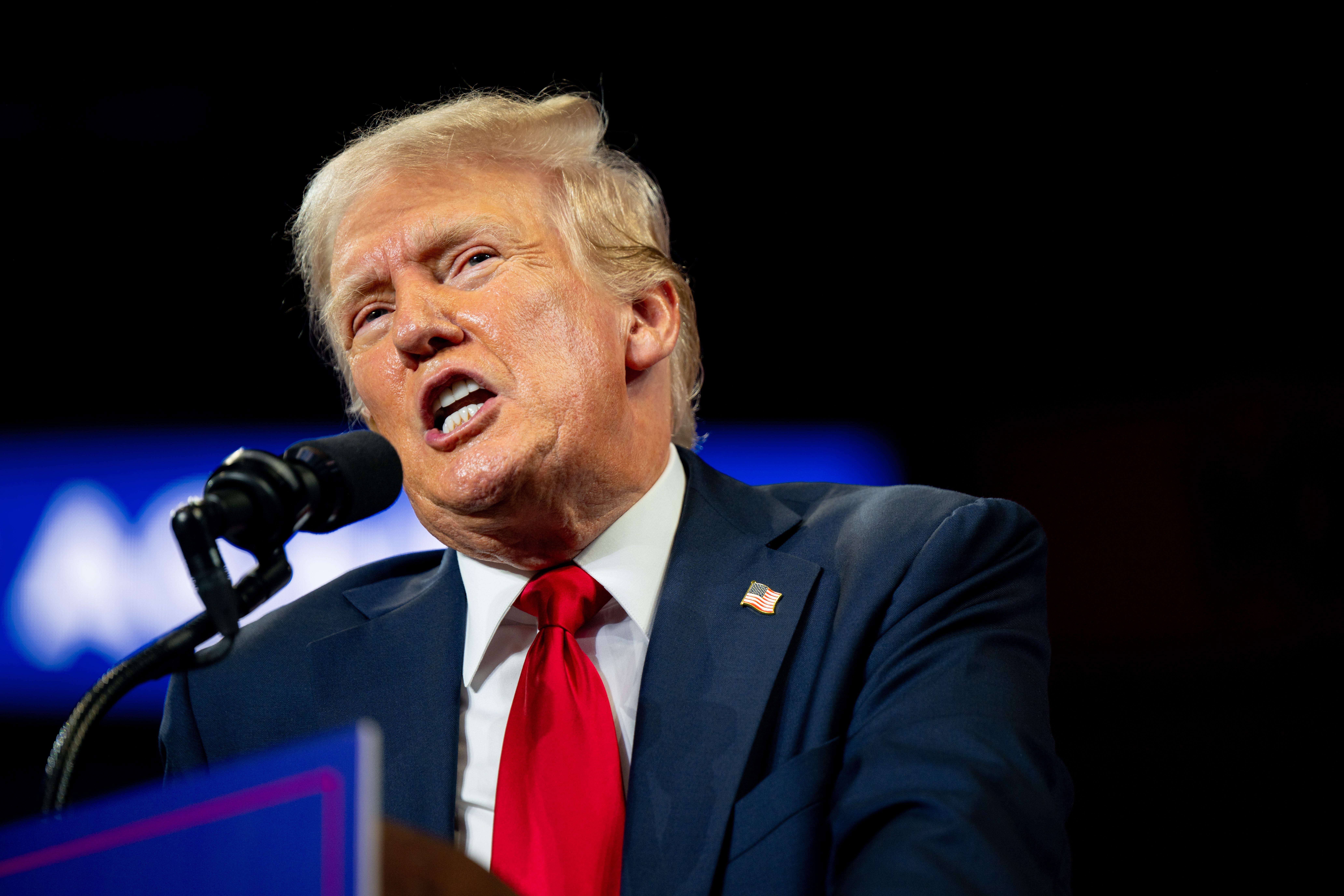 Former President Donald Trump campaigns for reelection on July 24, 2024, in Charlotte, N.C.