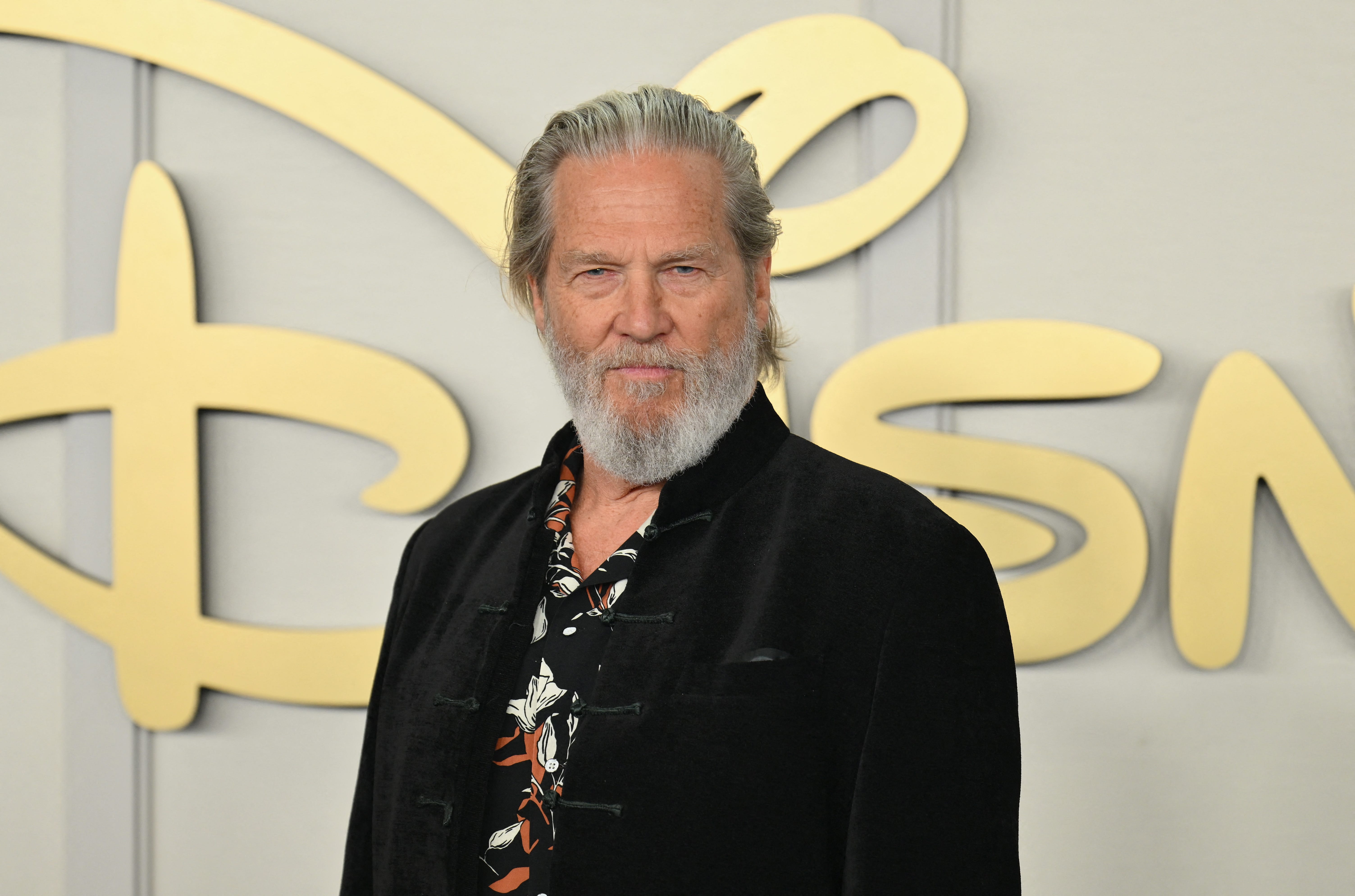 US actor Jeff Bridges arrives for Disney's 2024 Upfront presentation at North Javits Center on May 14, 2024 in New York. (Photo by ANGELA WEISS / AFP) (Photo by ANGELA WEISS/AFP via Getty Images) ORG XMIT: 776130980 ORIG FILE ID: 2152427696