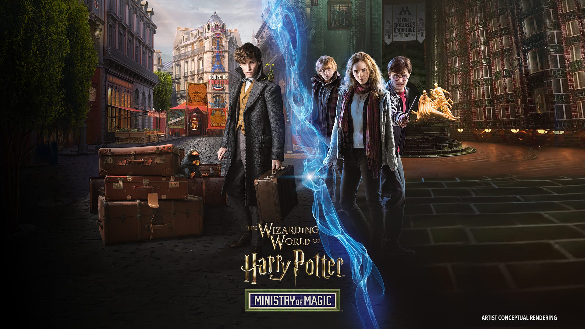 The Wizarding World of Harry Potter – Ministry of Magic will bridge the Harry Potter and Fantastic Beasts franchises.