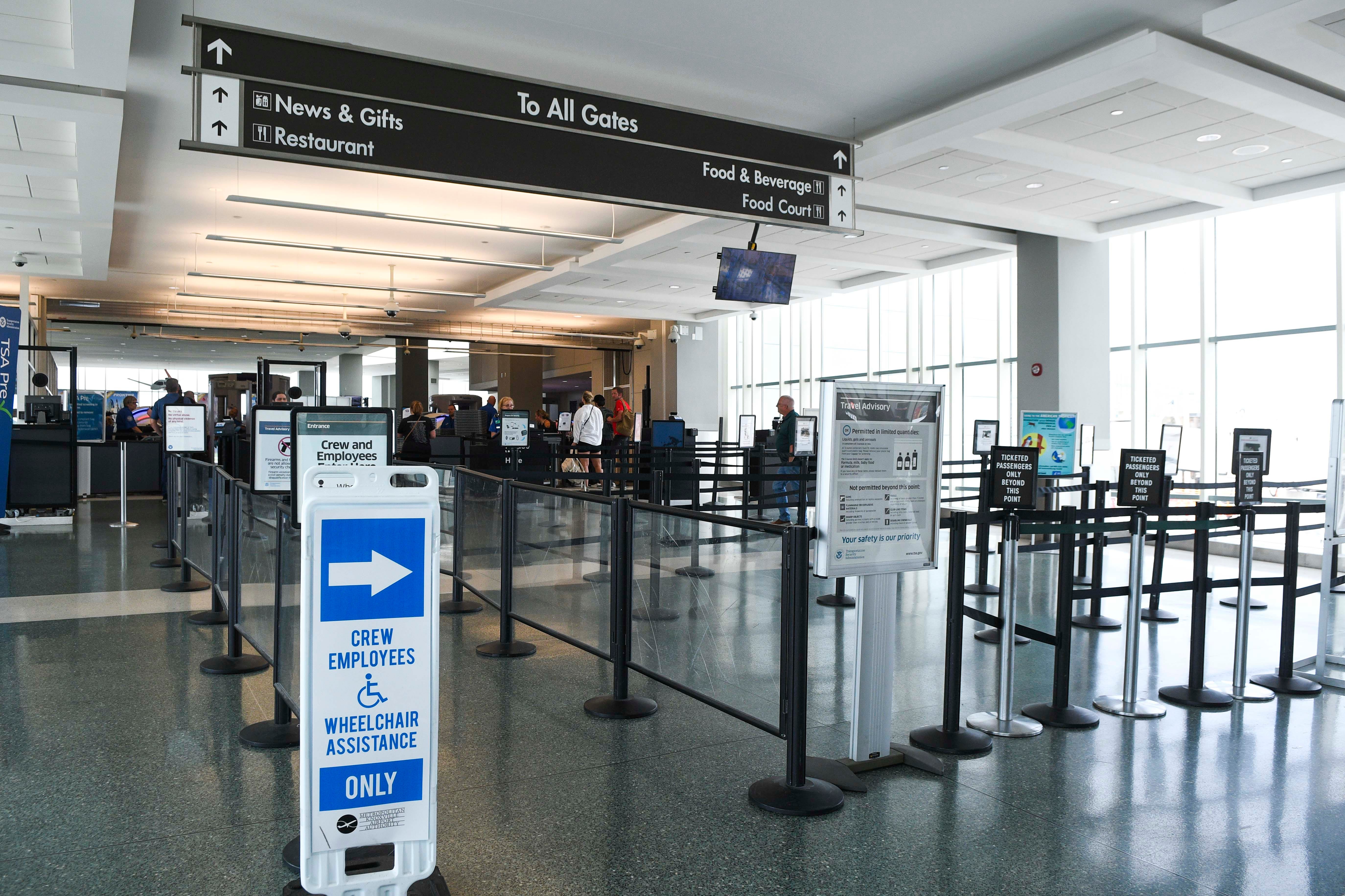 Security at McGhee Tyson Airport on Wednesday, July 31, 2024.