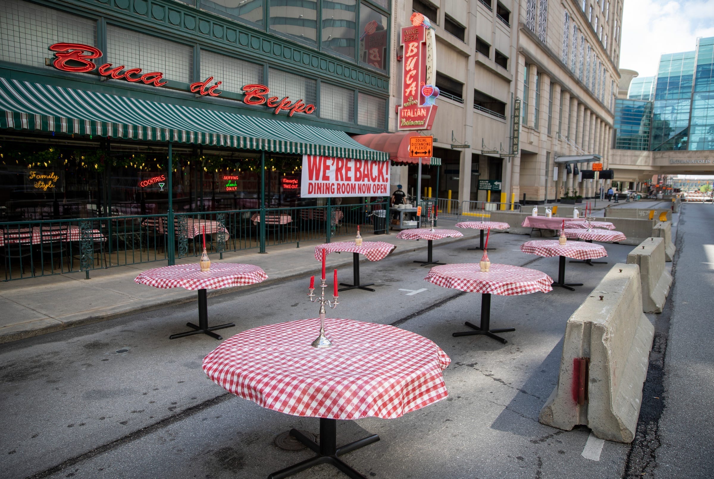 Buca di Beppo in downtown, Indianapolis, Friday May 22, 2020. The company filed for Chapter 11 bankruptcy on Aug. 5, 2024.