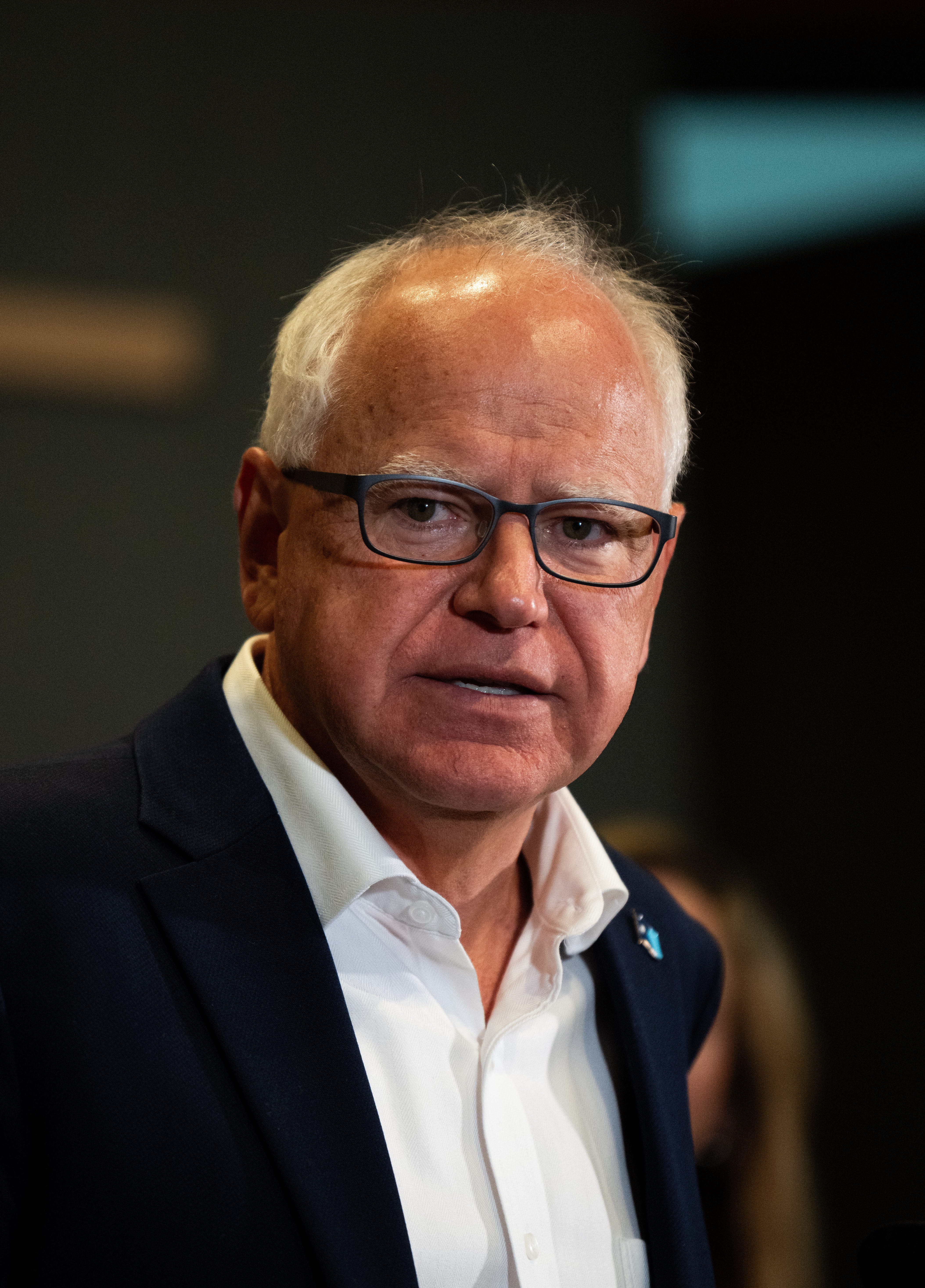 BLOOMINGTON, MINNESOTA - AUGUST 1: Minnesota Governor Tim Walz speaks during a press conference regarding new gun legislation at City Hall on August 1, 2024 in Bloomington, Minnesota. Walz is thought to be on a short list of potential vice presidential running mates for Democratic presidential candidate Vice President Kamala Harris. (Photo by Stephen Maturen/Getty Images)