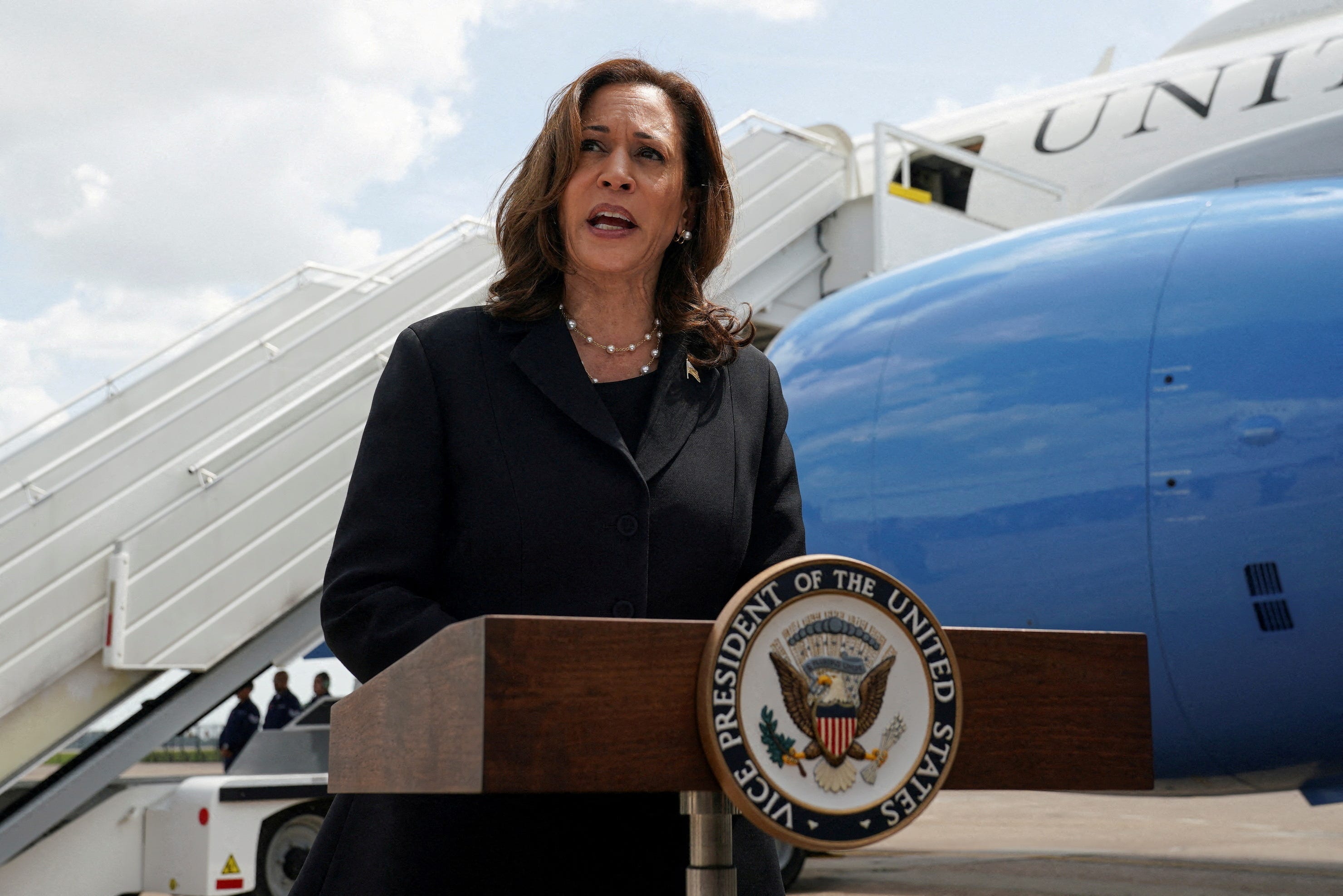 Vice President Kamala Harris in Houston on Aug. 1, 2024.