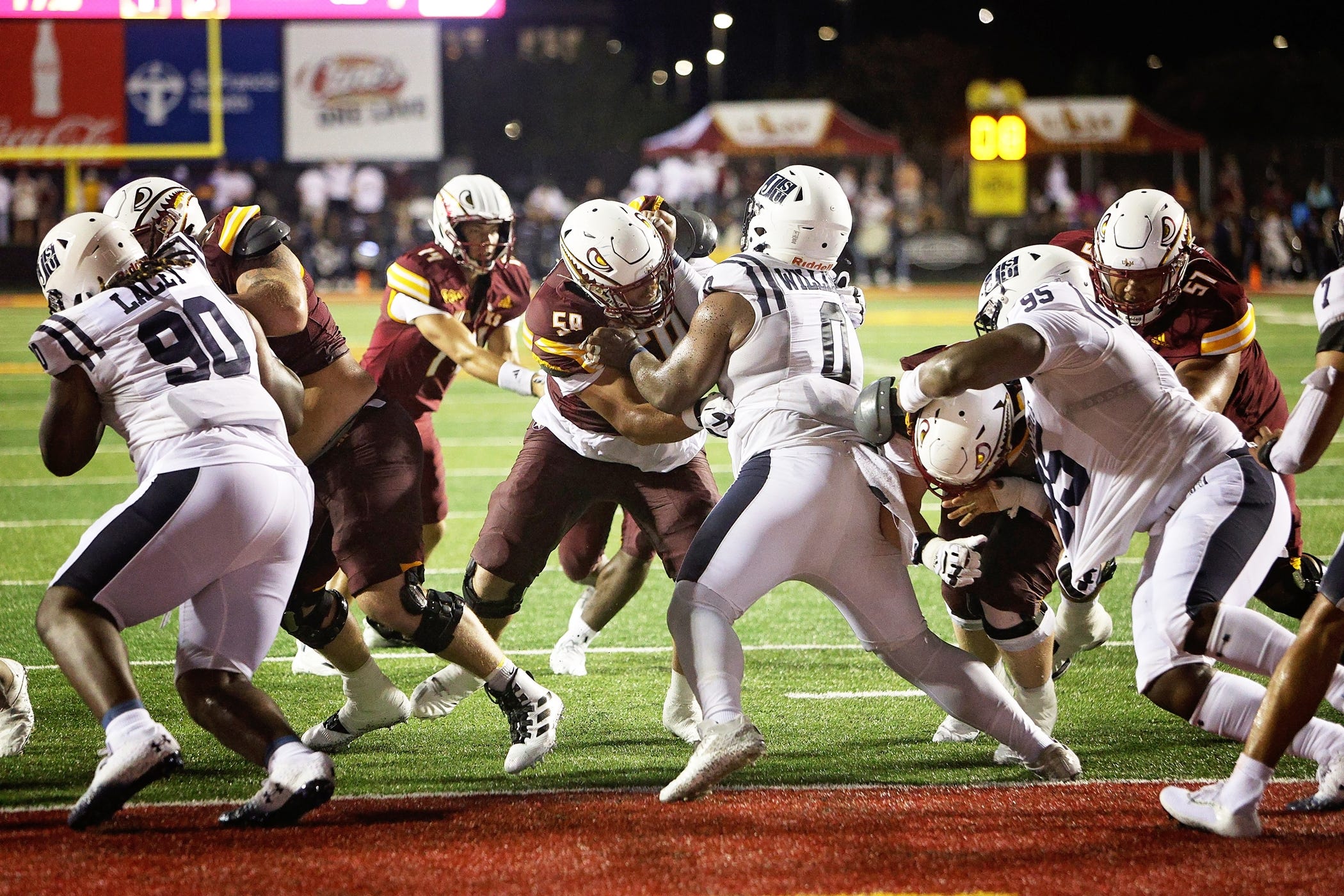 The ULM Warhawks opened their 2024 season on a rainy Thursday night in Malone Stadium. Bryant Vincent secured his first win as the new head coach of the Warhawks as they defeated the Jackson State Tigers , 30-14.