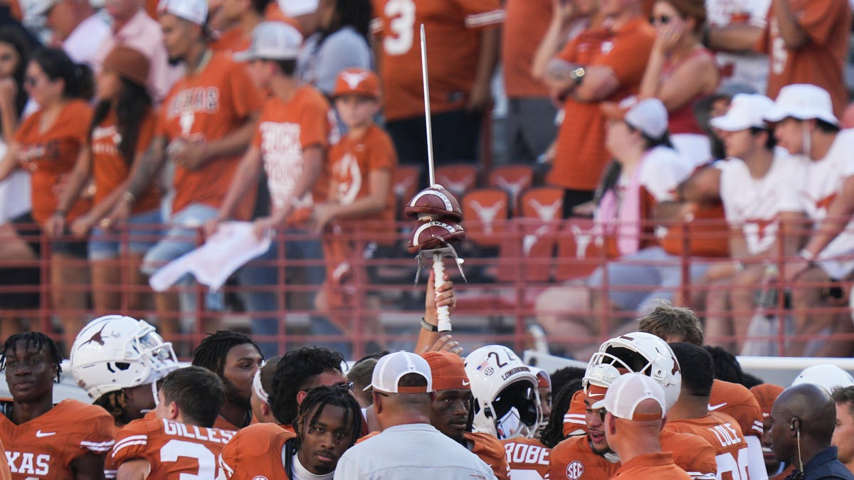 Texas Longhorns football slammed for taking Arizona’s turnover sword idea: ‘Stolen valor’ Texas Longhorns football slammed for taking Arizona’s turnover sword idea: ‘Stolen valor’