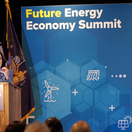 New York Gov. Kathy Hochul delivered the keynote address at a state-sponsored energy summit in Syracuse on Sept. 5, 2024.