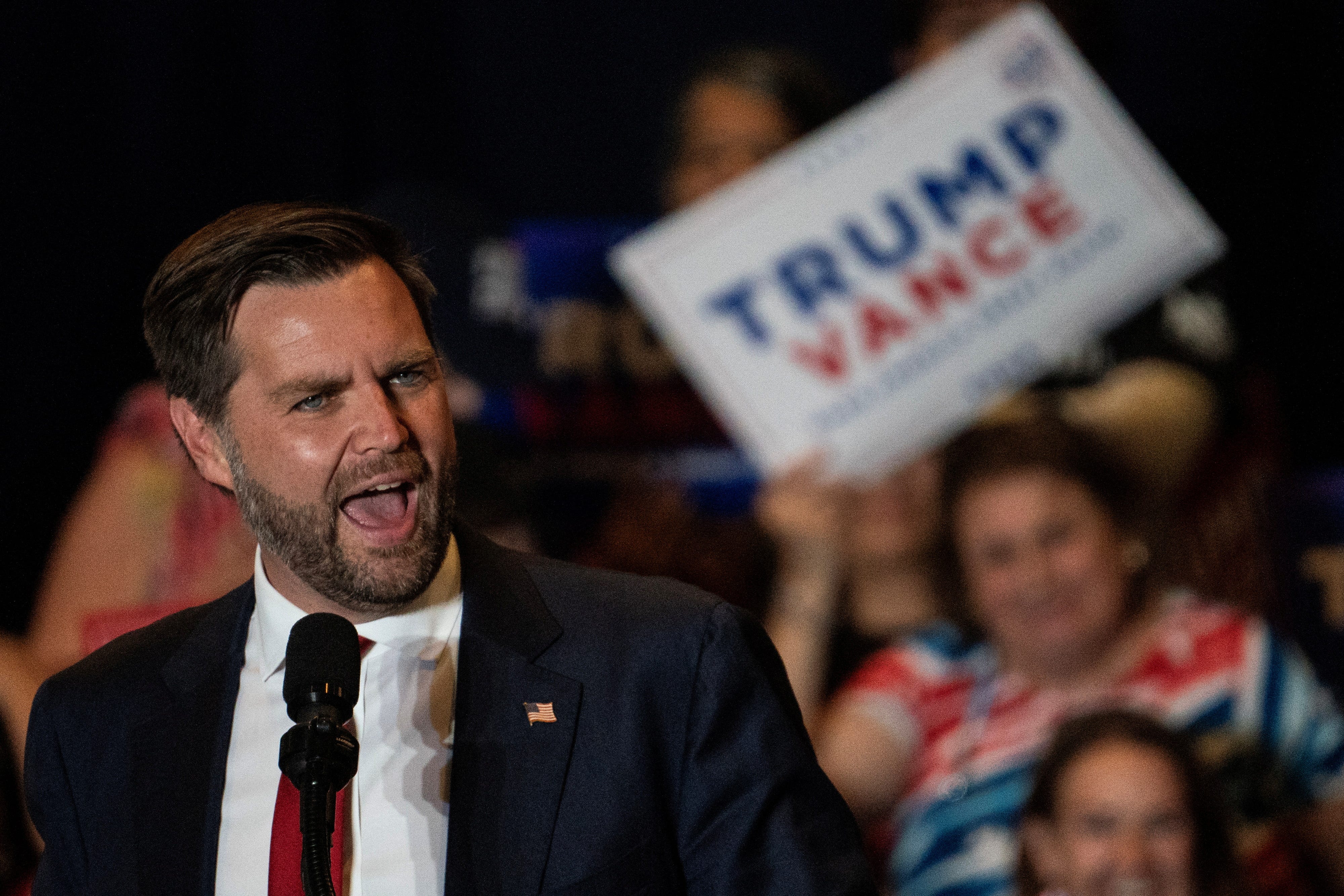 Republican U.S. vice presidential nominee Senator JD Vance speaks at the Arizona Biltmore in Phoenix, Arizona, U.S. September 5, 2024.