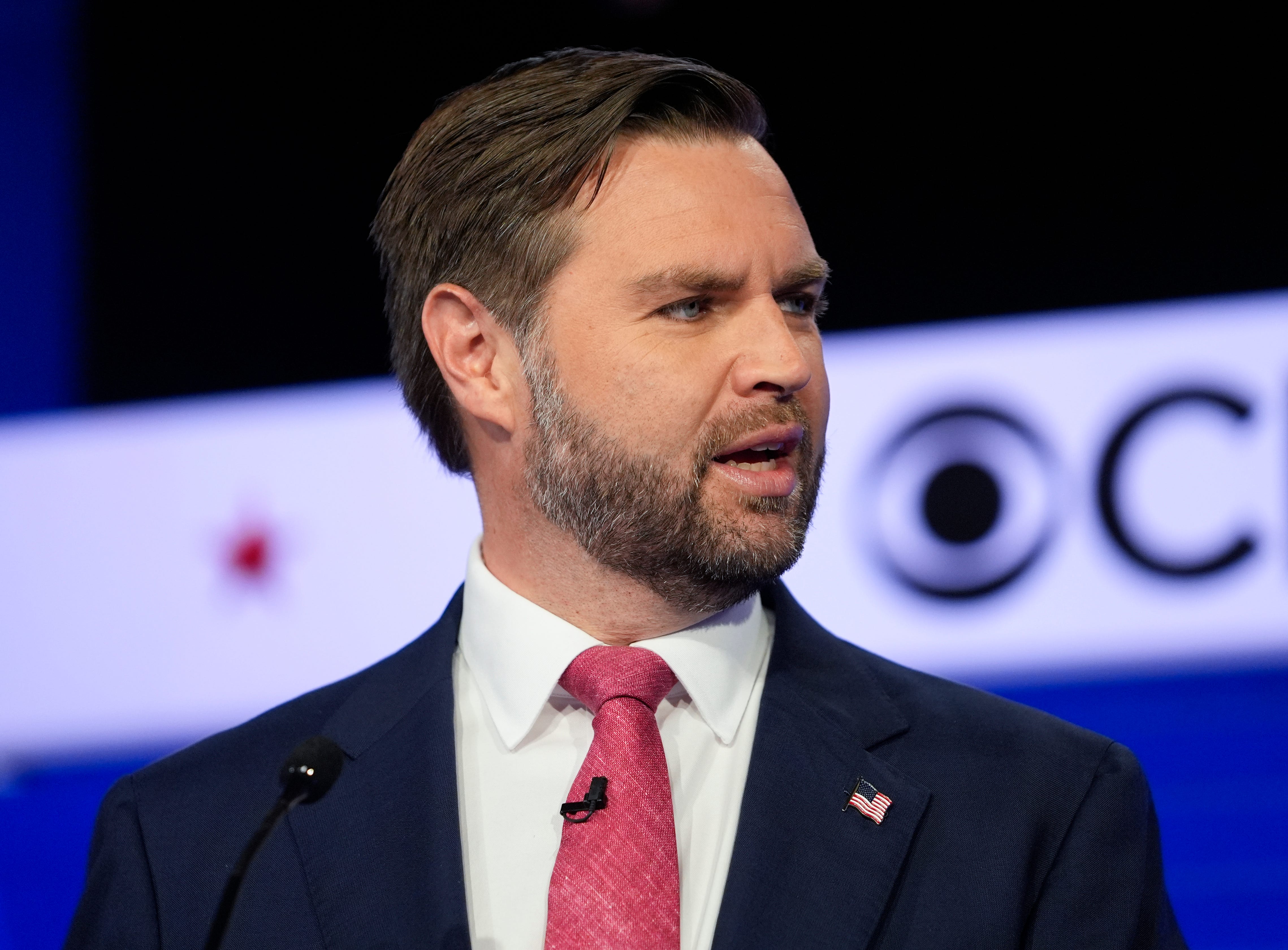 JD Vance prior to Tuesday night's vice presidential debate moderated by CBS Evening News anchor Norah O'Donnell and Face the Nation moderator and chief foreign affairs correspondent Margaret Brennan.