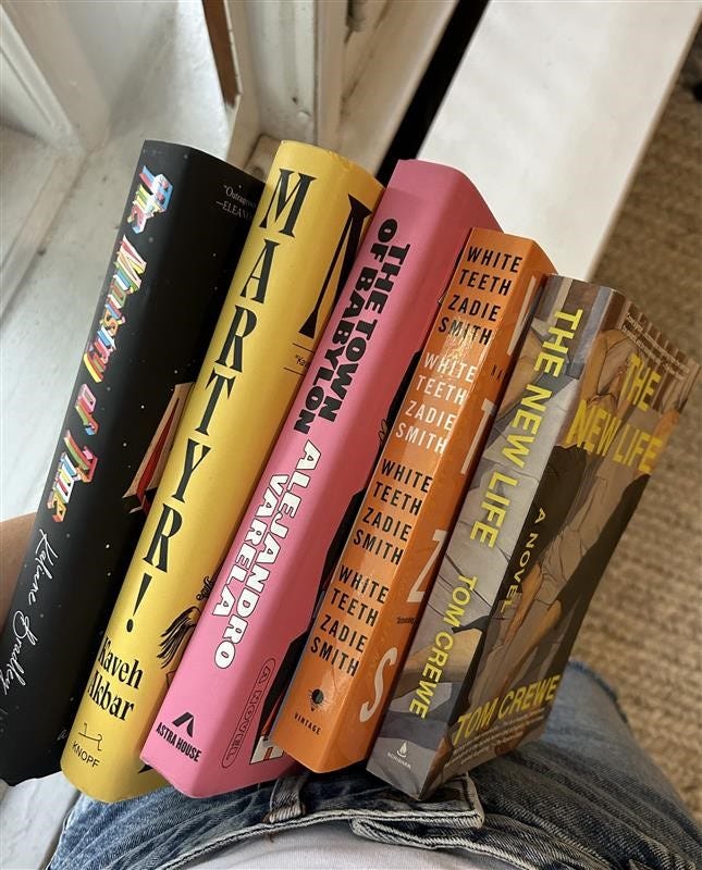 Stack of books "to be read."