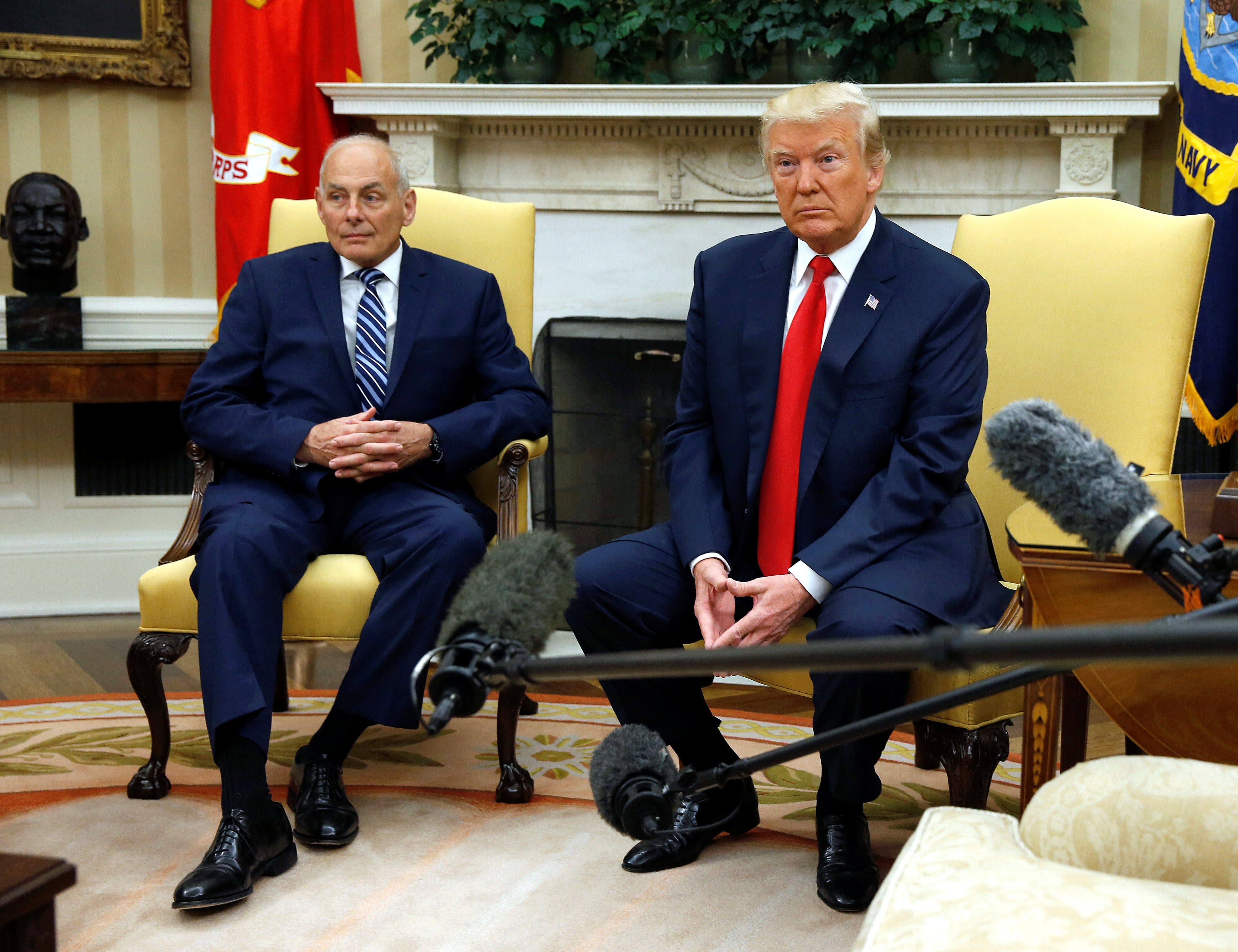 President Donald Trump and White House chief of staff John Kelly in 2017.
