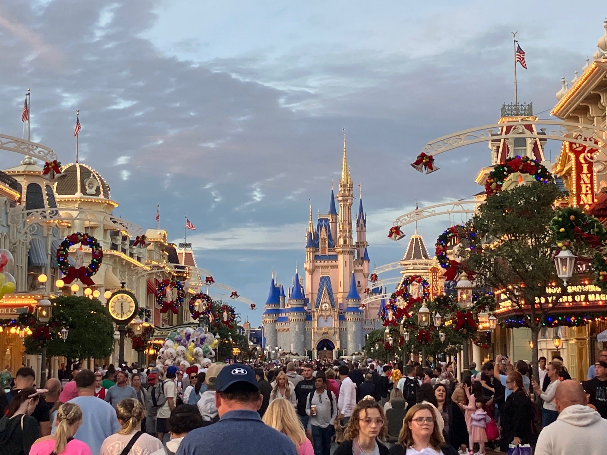 Pictured is Walt Disney World's Magic Kingdom during the holidays.