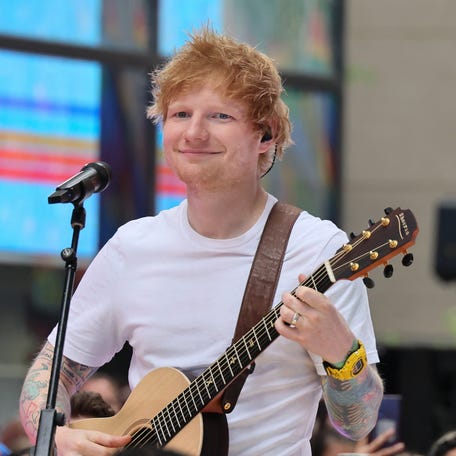 Ed Sheeran performs on NBC's "Today" show at Rockefeller Plaza on June 6, 2023, in New York City.
