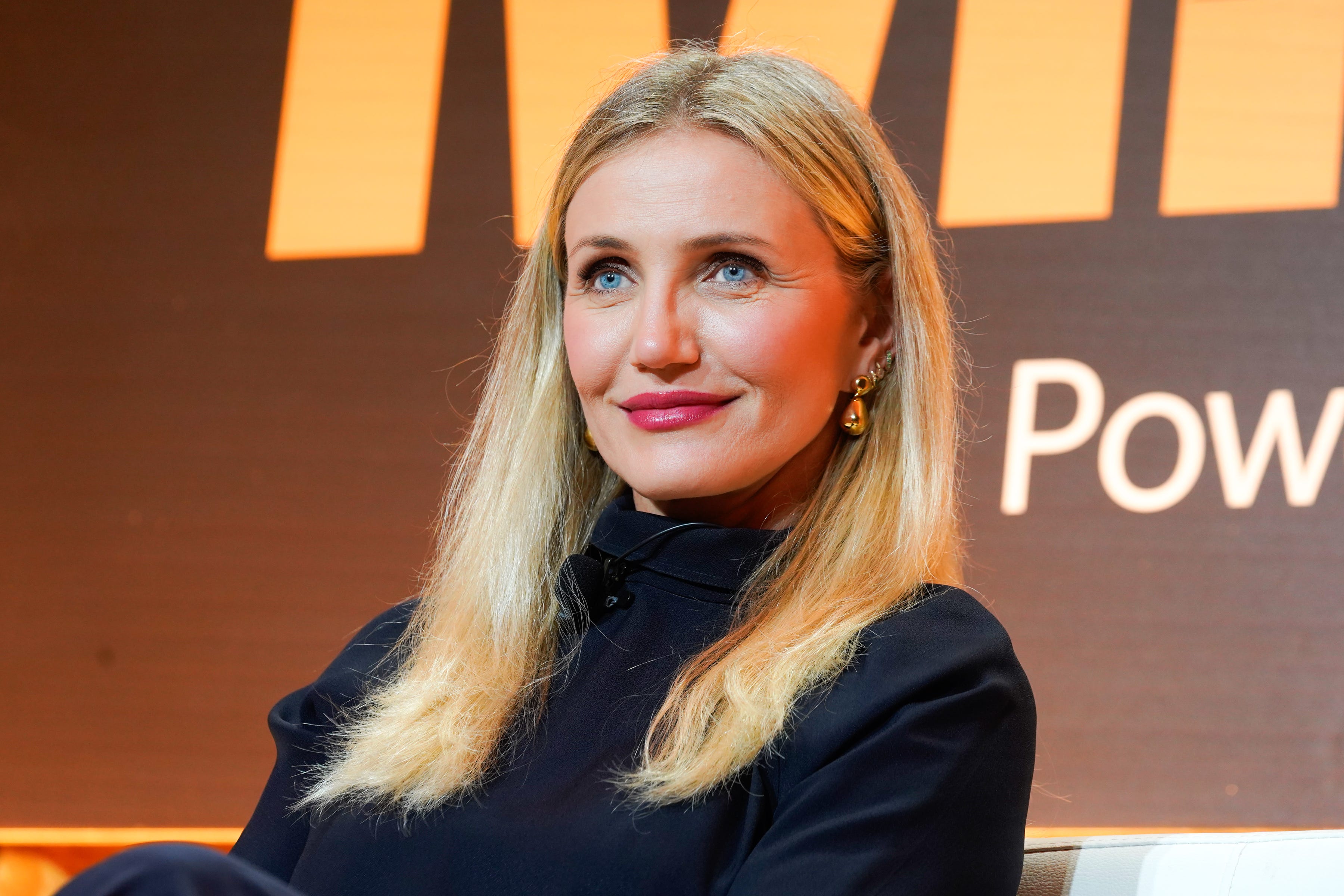 LAGUNA NIGUEL, CALIFORNIA - OCTOBER 14: Cameron Diaz discussing her career evolutions and the launch of Avaline, a transparently produced organic wine brand at Fortune's Most Powerful Women Summit 2024 at Ritz Carlton on October 14, 2024 in Laguna Niguel, California. (Photo by Presley Ann/Getty Images for Fortune's Most Powerful Women Summit) ORG XMIT: 776224207 ORIG FILE ID: 2178471270