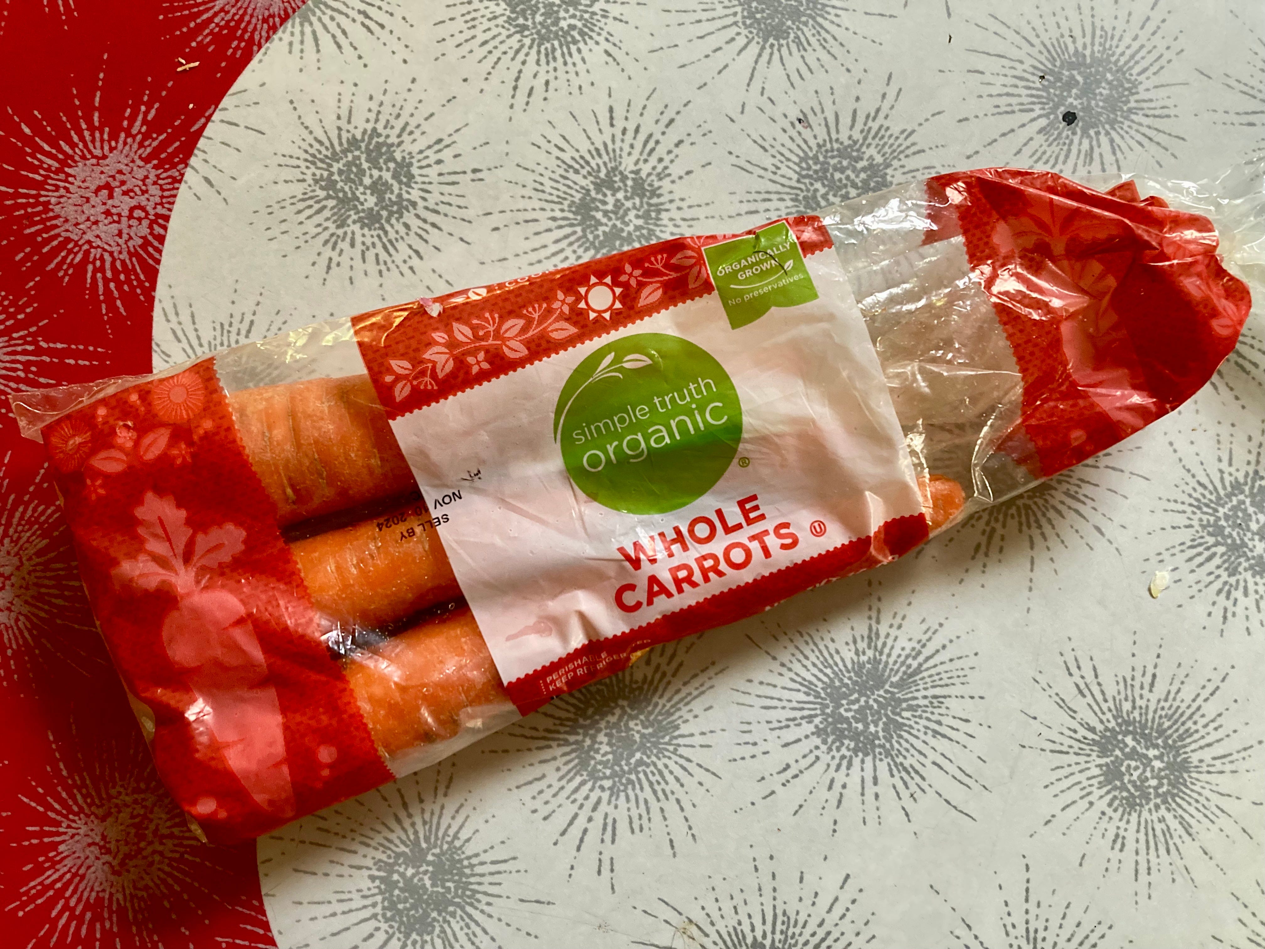 Pictured are Simply Truth Organic Whole Carrots grown by Grimmway Farms in Bakersfield, California.