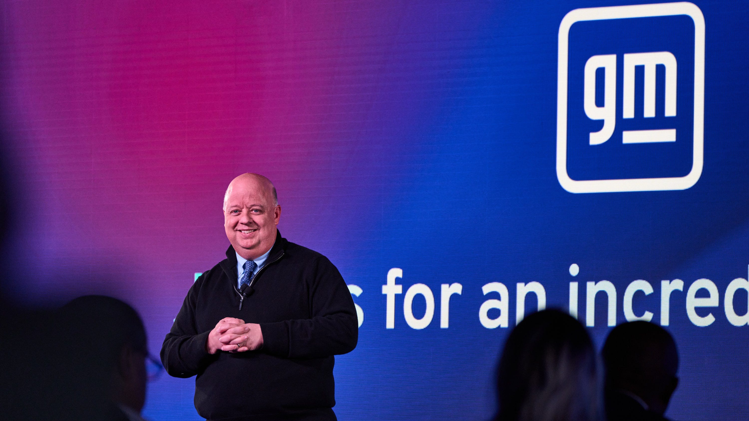General Motors Executive Vice President and Chief Financial Officer Paul Jacobson addresses investors Thursday, November 17, 2022 at a meeting in New York, New York. (Photo by Todd Plitt for General Motors)