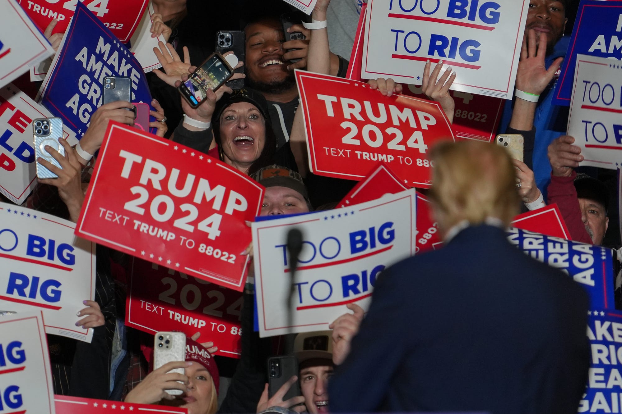 Former President Donald Trump campaigns for reelection in Greensboro, N.C., on March 2, 2024.