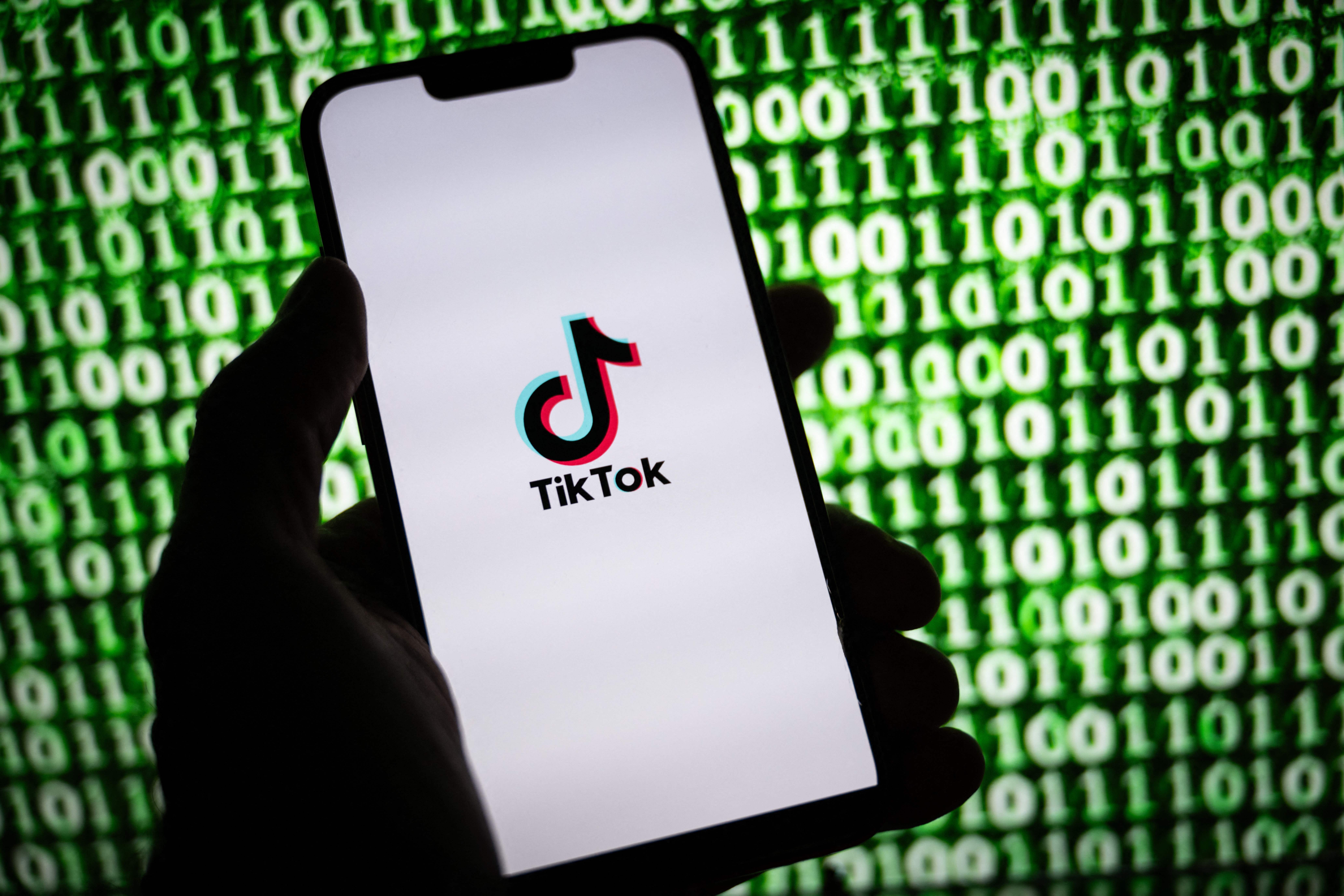 This illustration photograph taken on October 30, 2023 shows the logo of TikTok, a short-form video hosting service owned by ByteDance, on a smartphone in Mulhouse, eastern France.