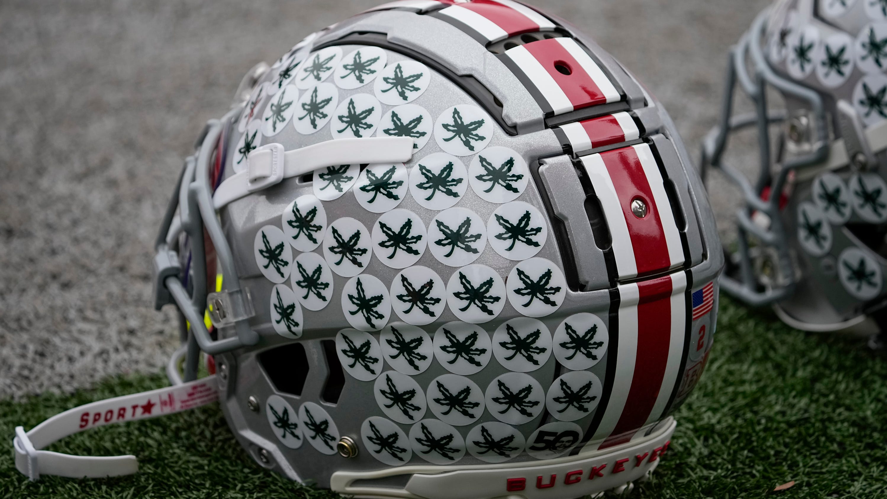 Michigan Stickers On Football Helmets Ohio State Ohio State