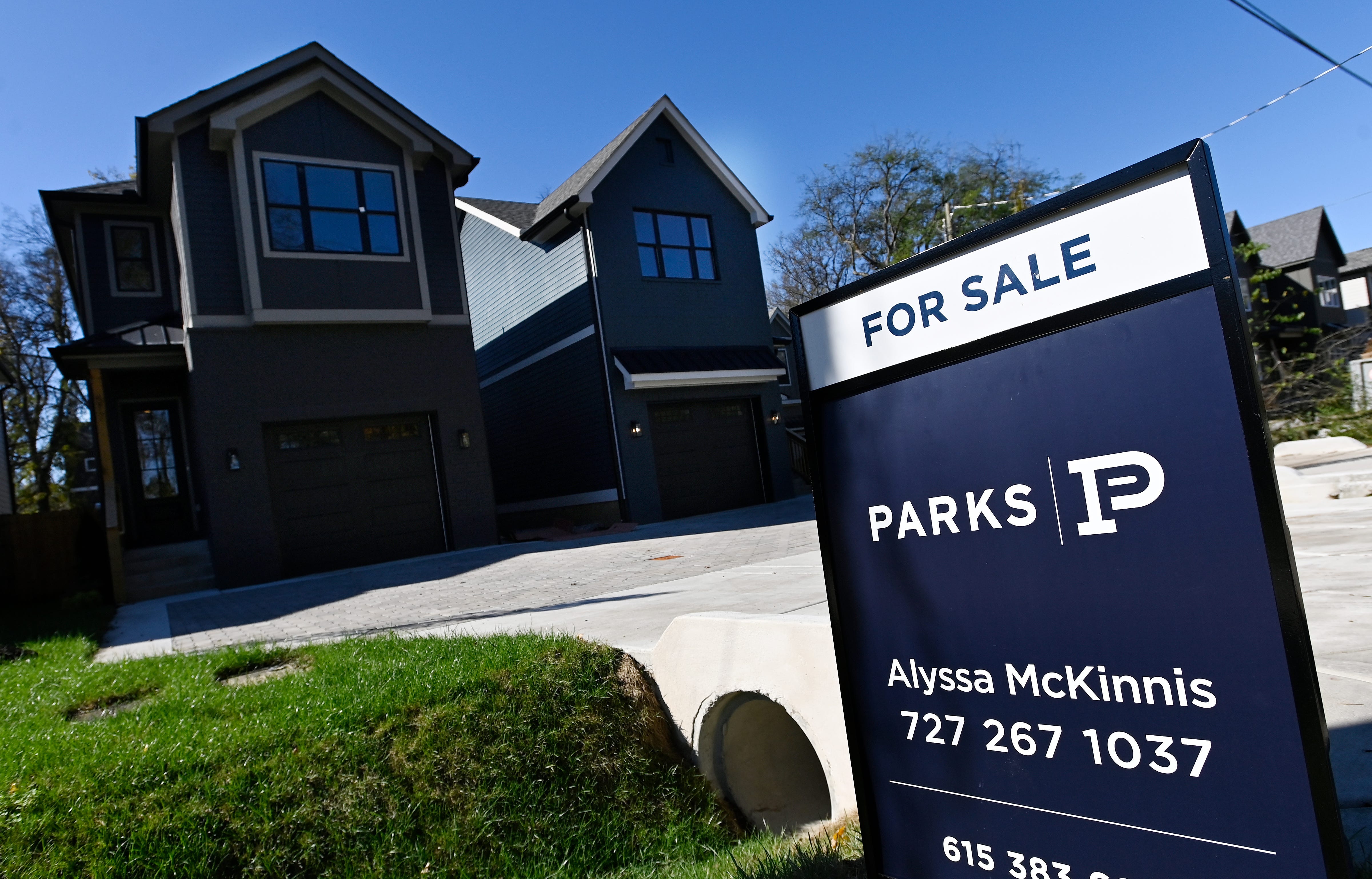 A house on sale at 571 West Bend Drive Monday, Nov. 11, 2024, in Nashville, Tenn.