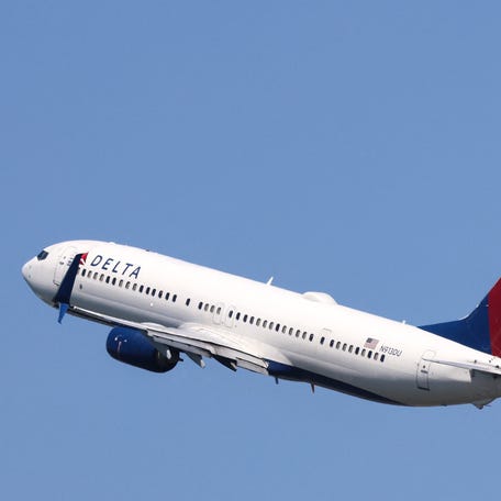 A Delta Airlines' Boeing 737 plane takes off to Detroit from LaGuardia Airport in Queens, New York on May 24, 2024.