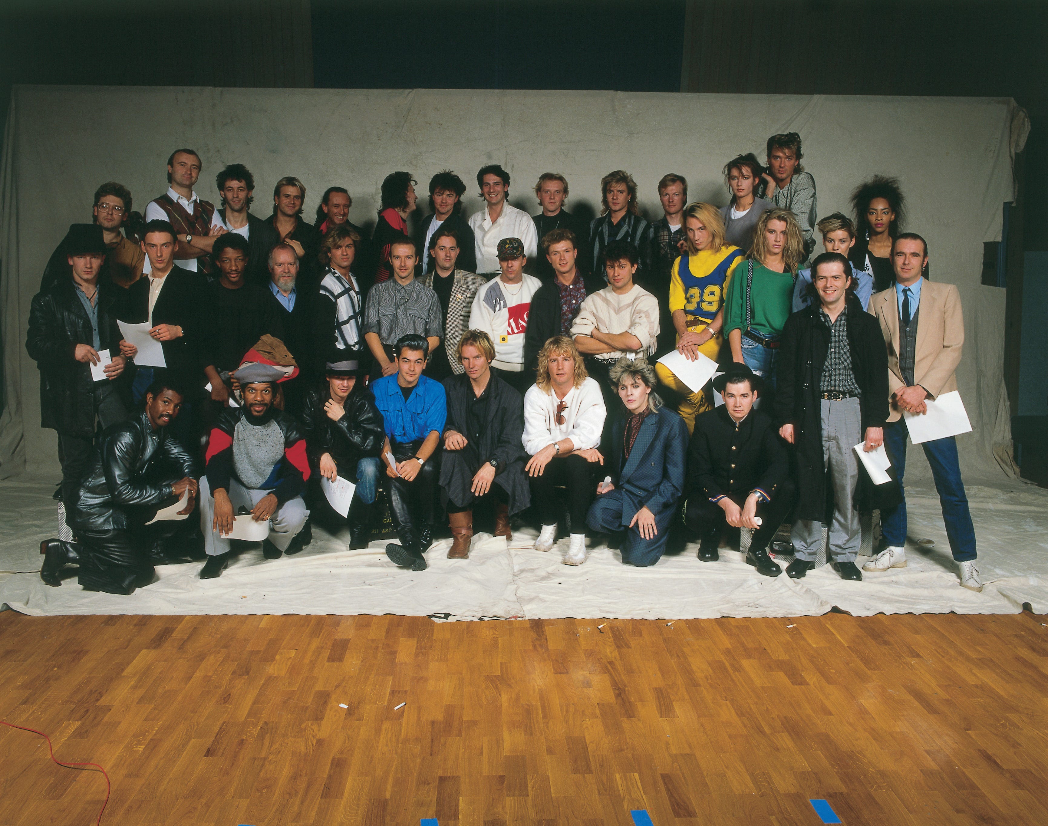 Band Aid, the collection of British music artists, came together in 1984 to record "Do They Know It's Christmas?" to raise awareness of starvation in Ethiopia.