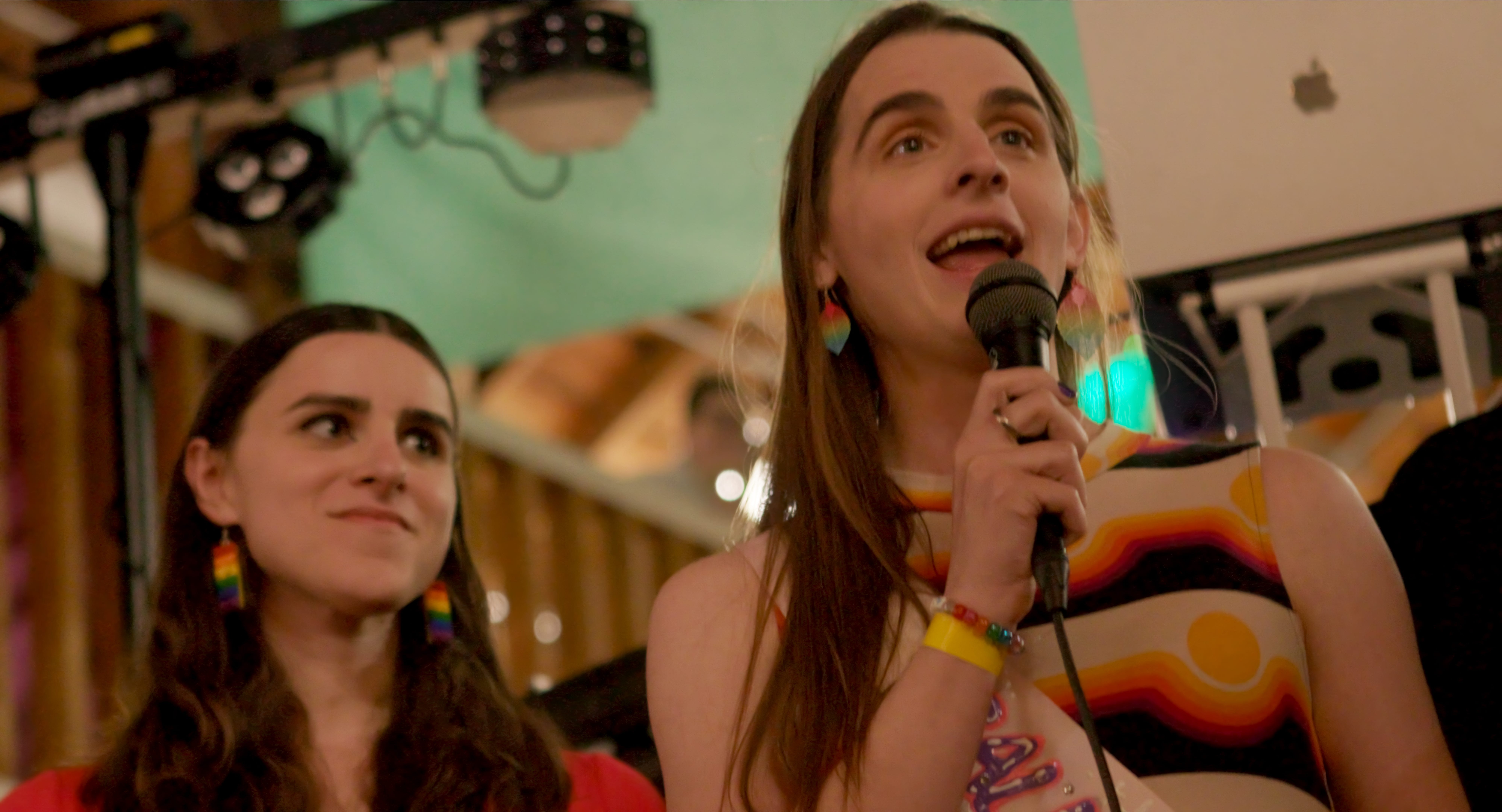 Erin Reed (left) and Zooey Zephyr (right) speak at Queer Prom in "Seat 31."