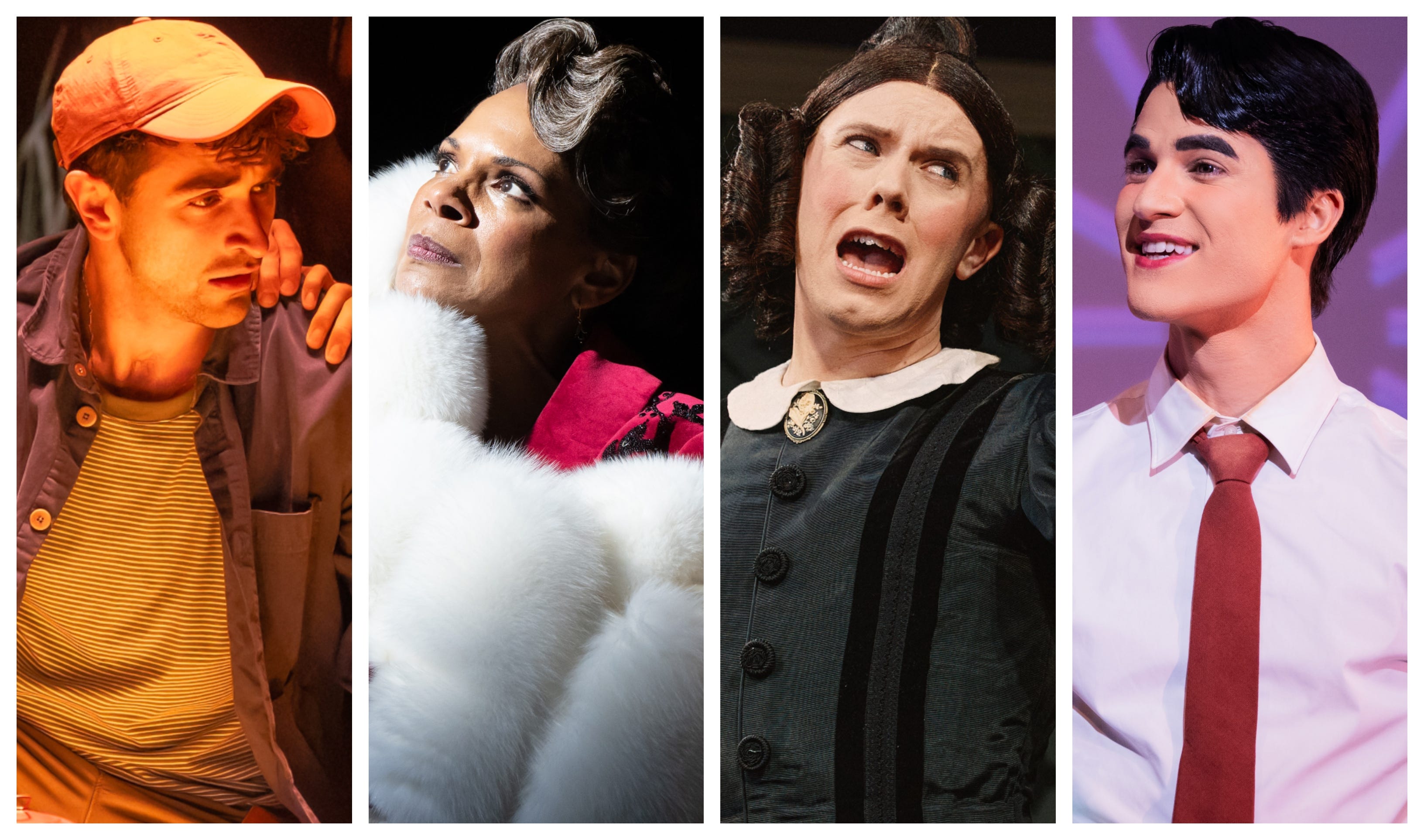 Ricky Ubeda, left, Audra McDonald, Cole Escola and Darren Criss starred in some of Broadway's best shows this year.