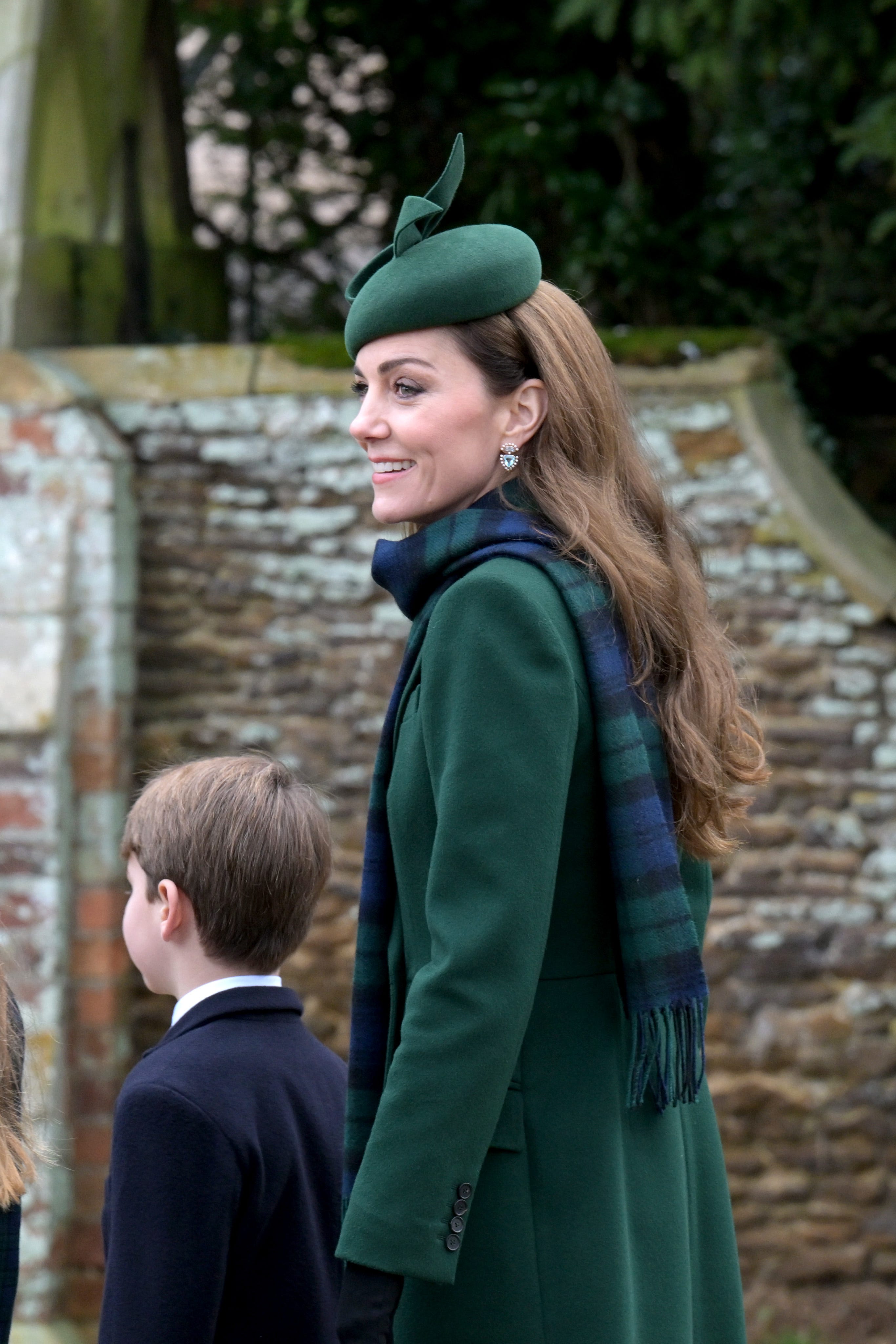 Princess Kate's smile shined in Sandringham on Christmas morning.